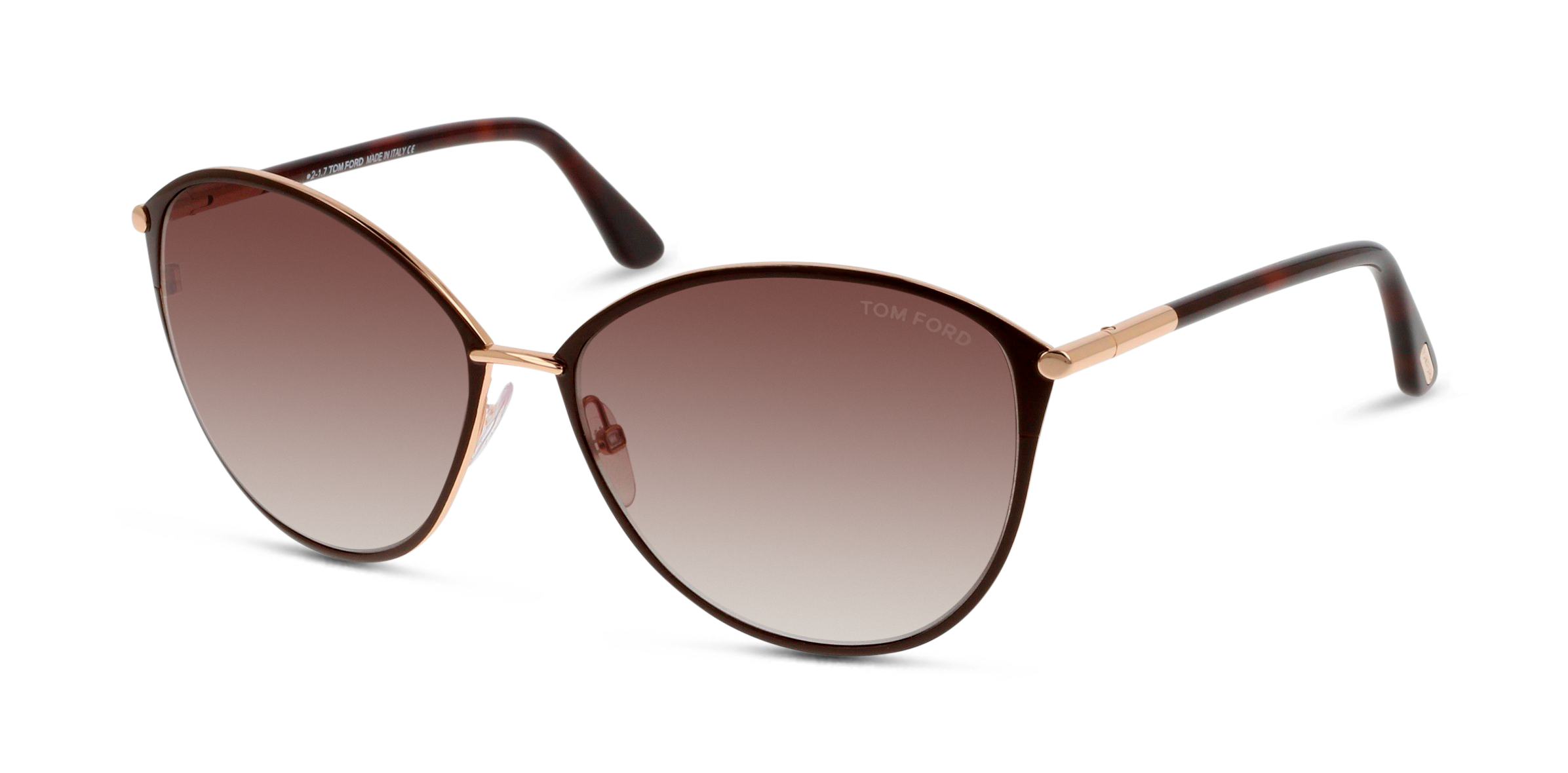 Angle_Left01 Tom Ford Penelope FT 320 Sunglasses Brown / Brown