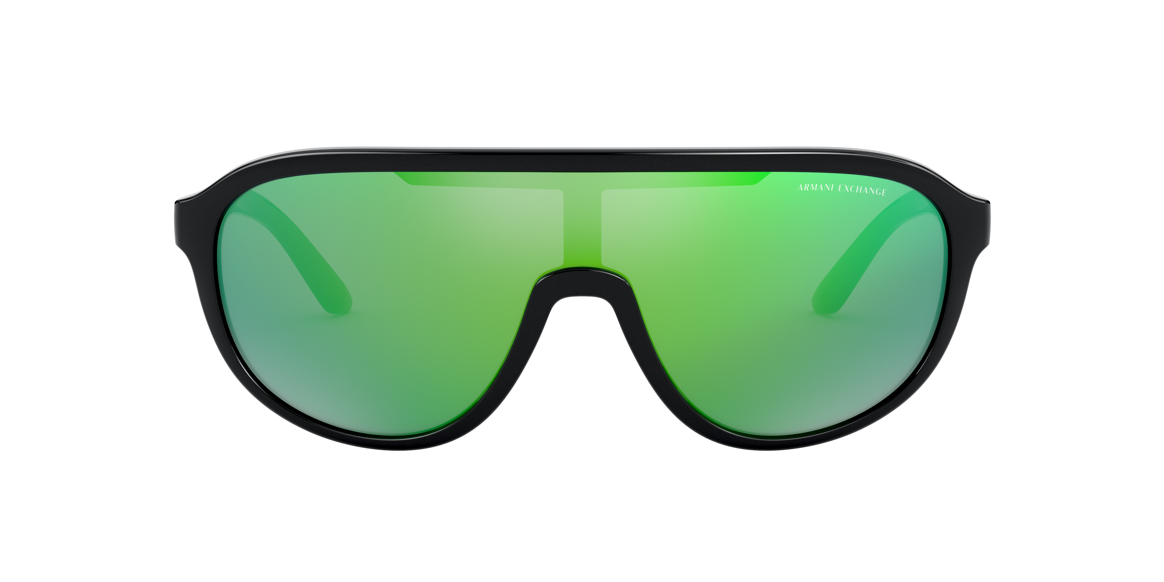 Front Armani Exchange AX 4099S Sunglasses Green / Black