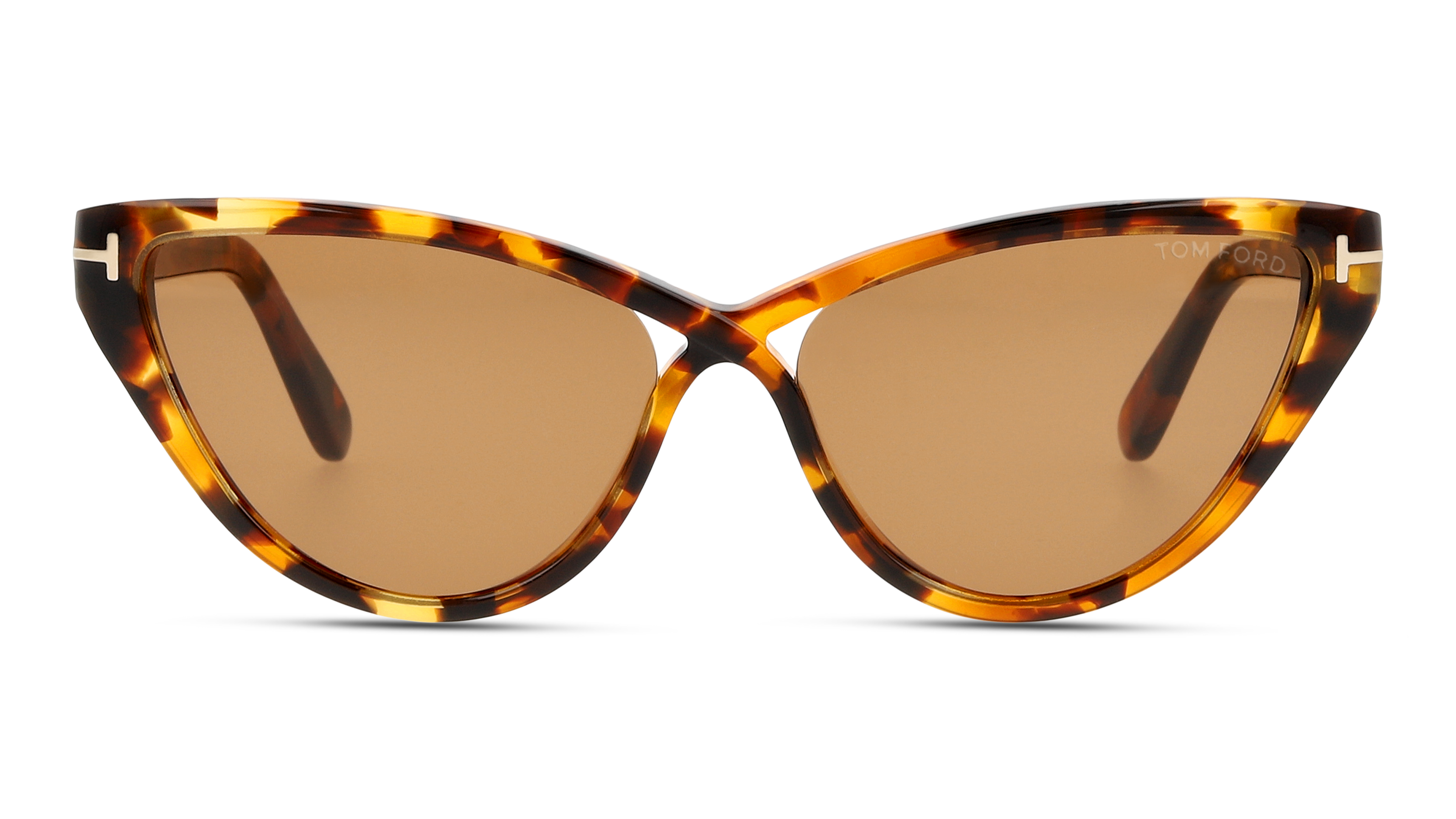 Front Tom Ford FT 740 (55E) Sunglasses Brown / Havana