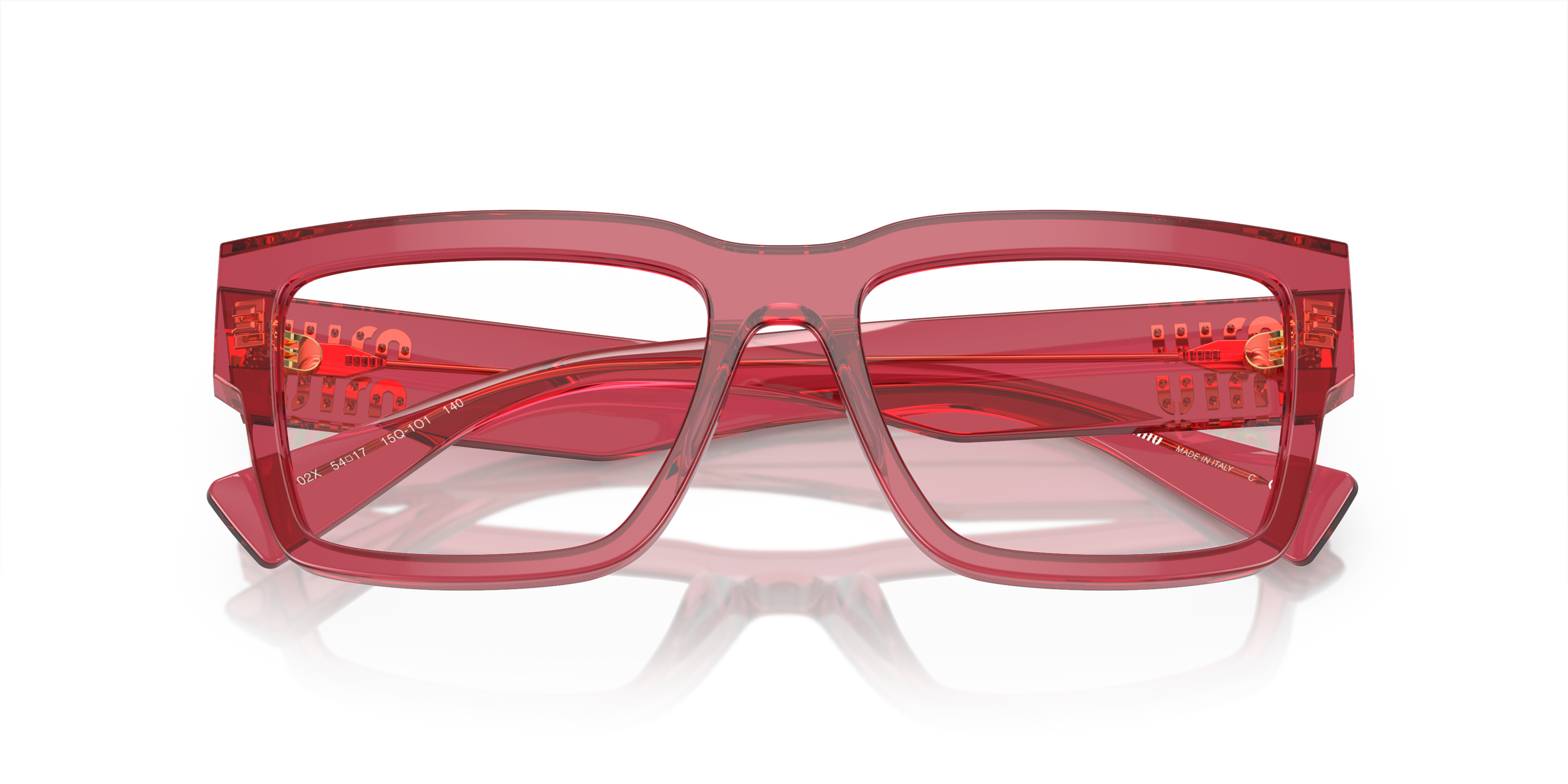 Folded Miu Miu MU 02XV Glasses Transparent / Black