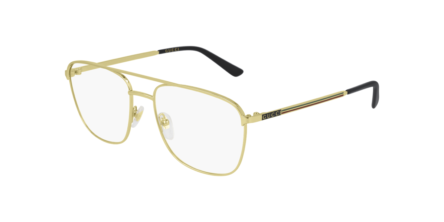 Front Gucci GG0833O Glasses Transparent / Gold