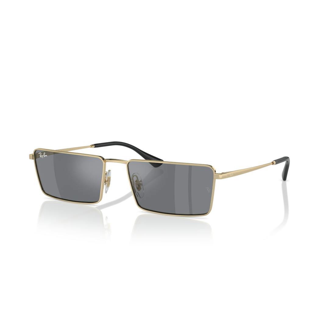 Ray-Ban Emy Bio Based 0RB3741 Solbriller - Firkantede Guld Spejlede Linser