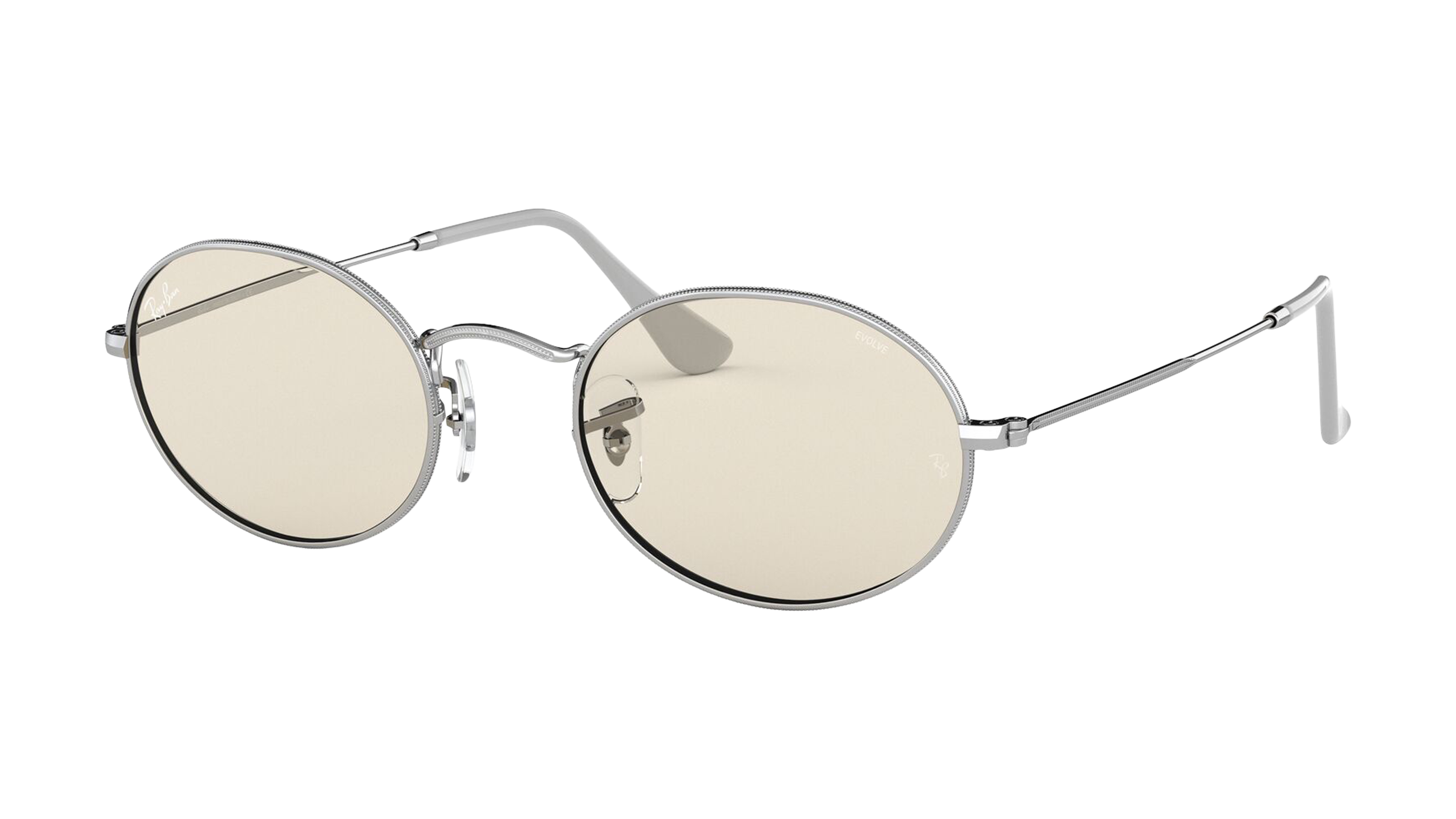 Angle_Left01 Ray-Ban Oval Solid Evolve RB3547 003/T2 Bruin / Zilver