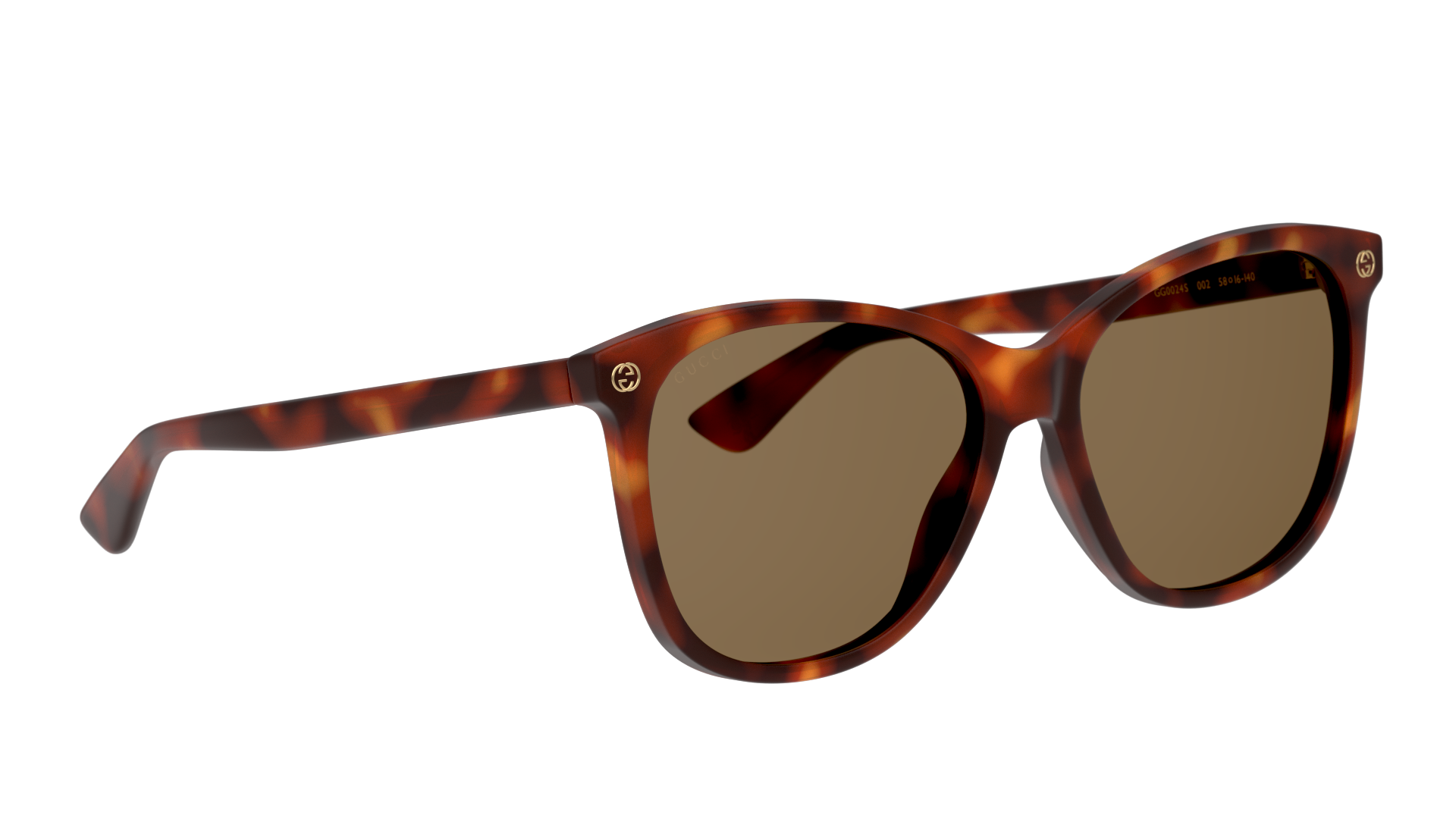 Angle_Right01 Gucci GG 0024S Sunglasses Brown / Tortoise Shell