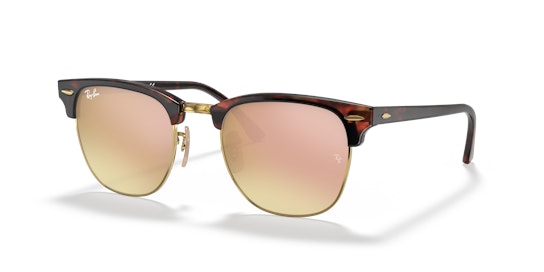 Ray-Ban Clubmaster Flash Gradient RB3016 990/7O Roze / Goud, Bruin