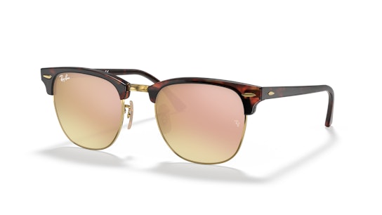 Ray-Ban Clubmaster Flash Lenses Gradient RB 3016 Sunglasses Pink / Gold