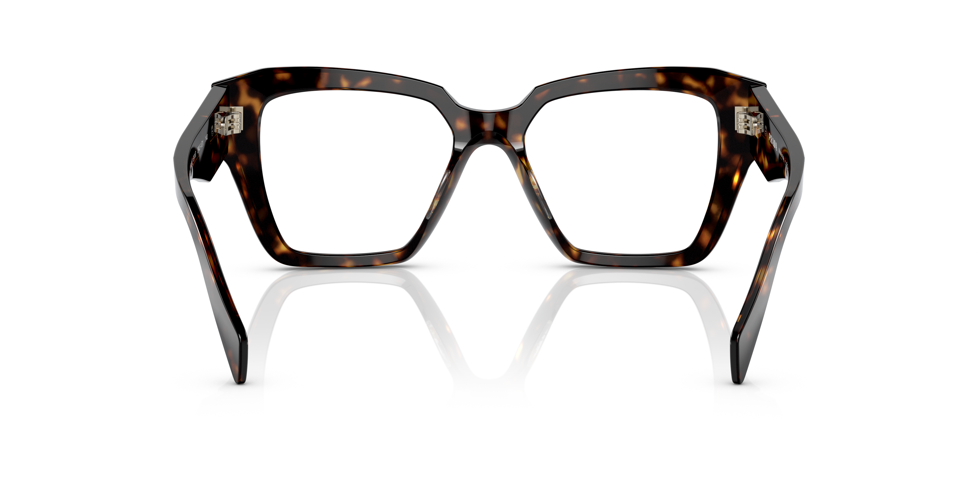 Detail02 Prada PR 09ZV Glasses Transparent / Tortoise Shell