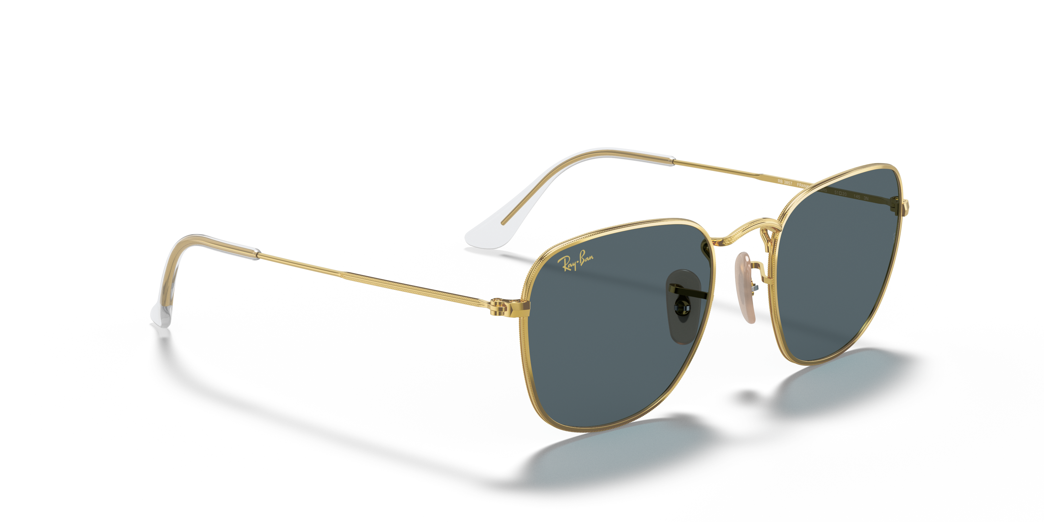Angle_Right01 Ray-Ban Frank Legend Gold RB 3857 (9196R5) Sunglasses Grey / Gold