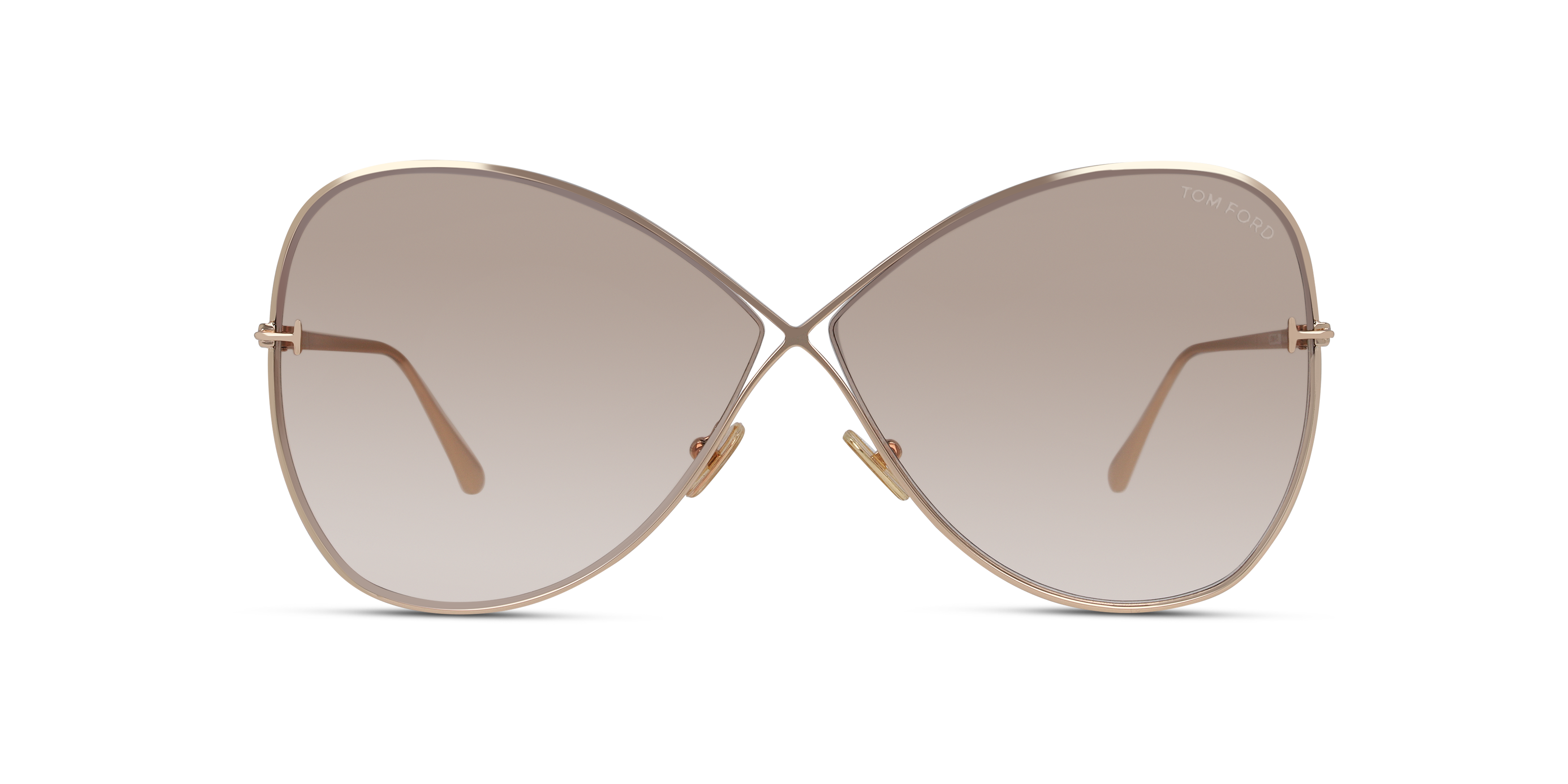 Front Tom Ford Nickie FT0842 Sunglasses Brown / Gold
