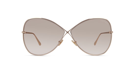 Tom Ford Nickie FT0842 (28F) Sunglasses Brown / Gold