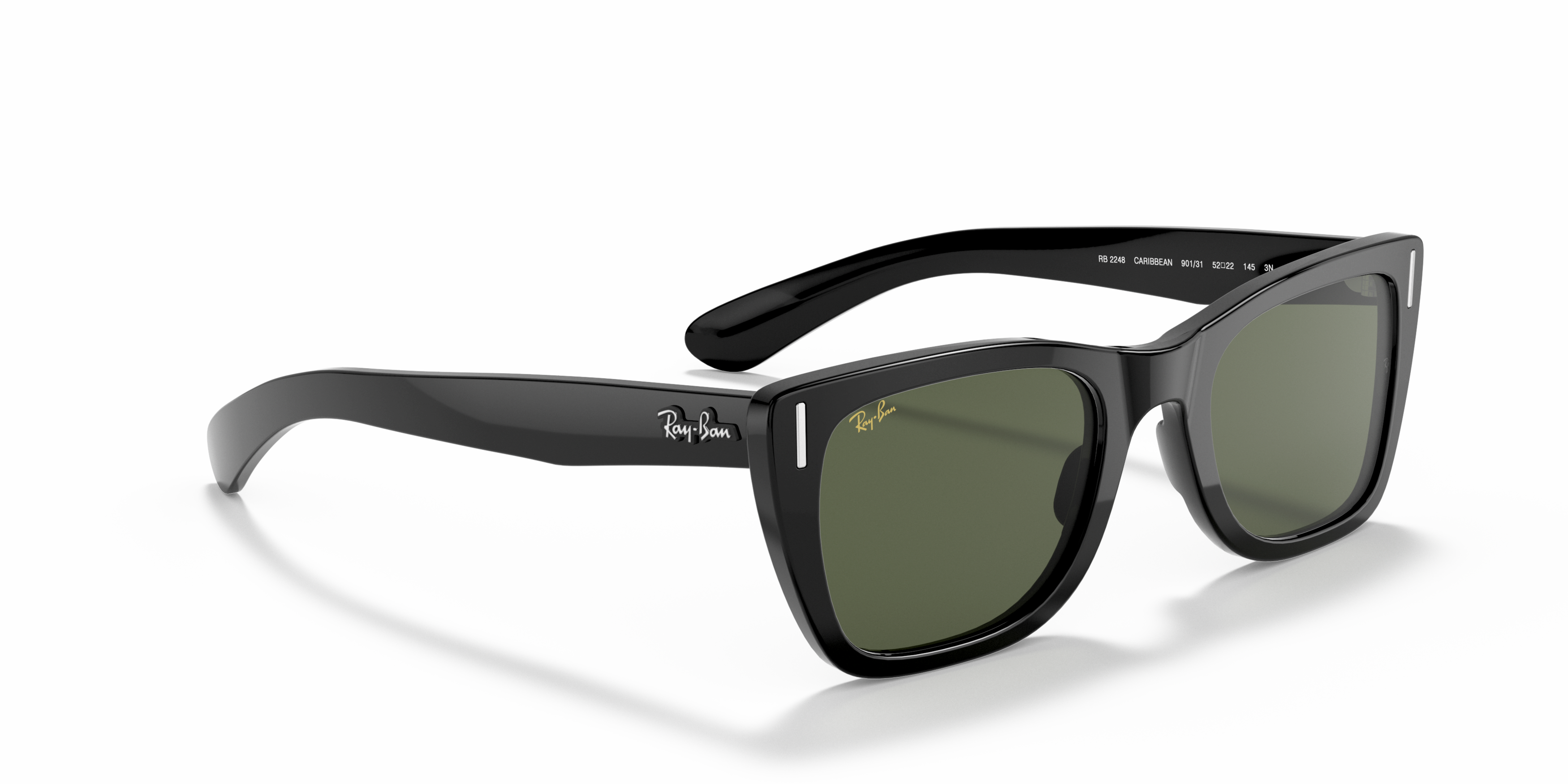 Angle_Right01 Ray-Ban Caribbean Legend RB 2248 Sunglasses Green / Black