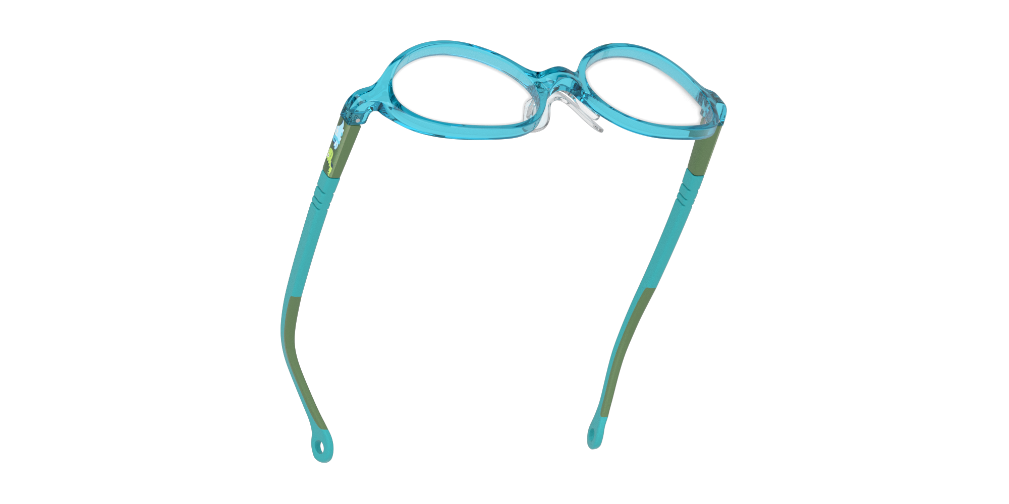 Bottom_Up Vision Express POO02 Children's Glasses Transparent / Green