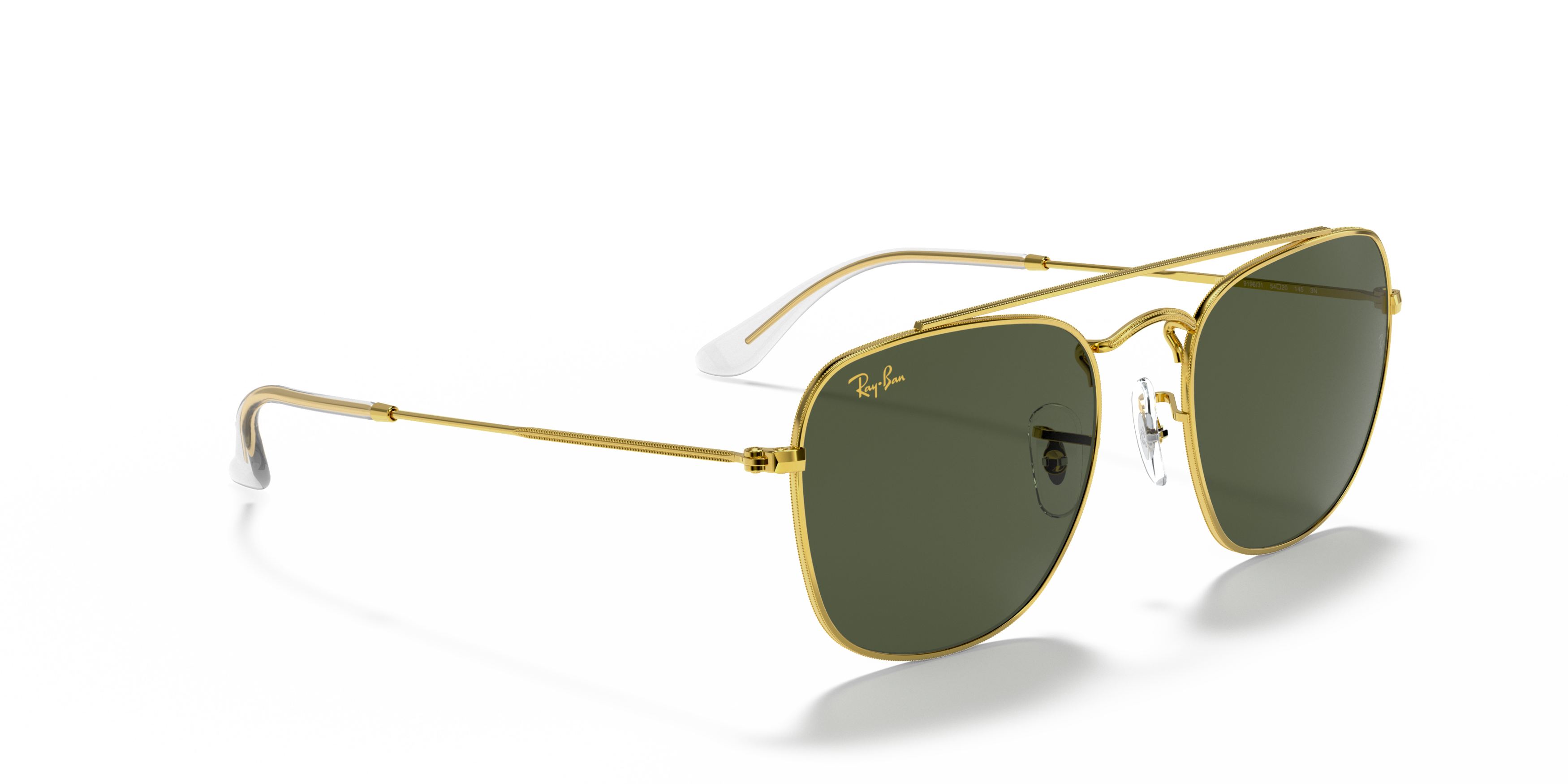 Angle_Right01 Ray-Ban Frank Legend Gold RB3557 919631 Groen / Goud
