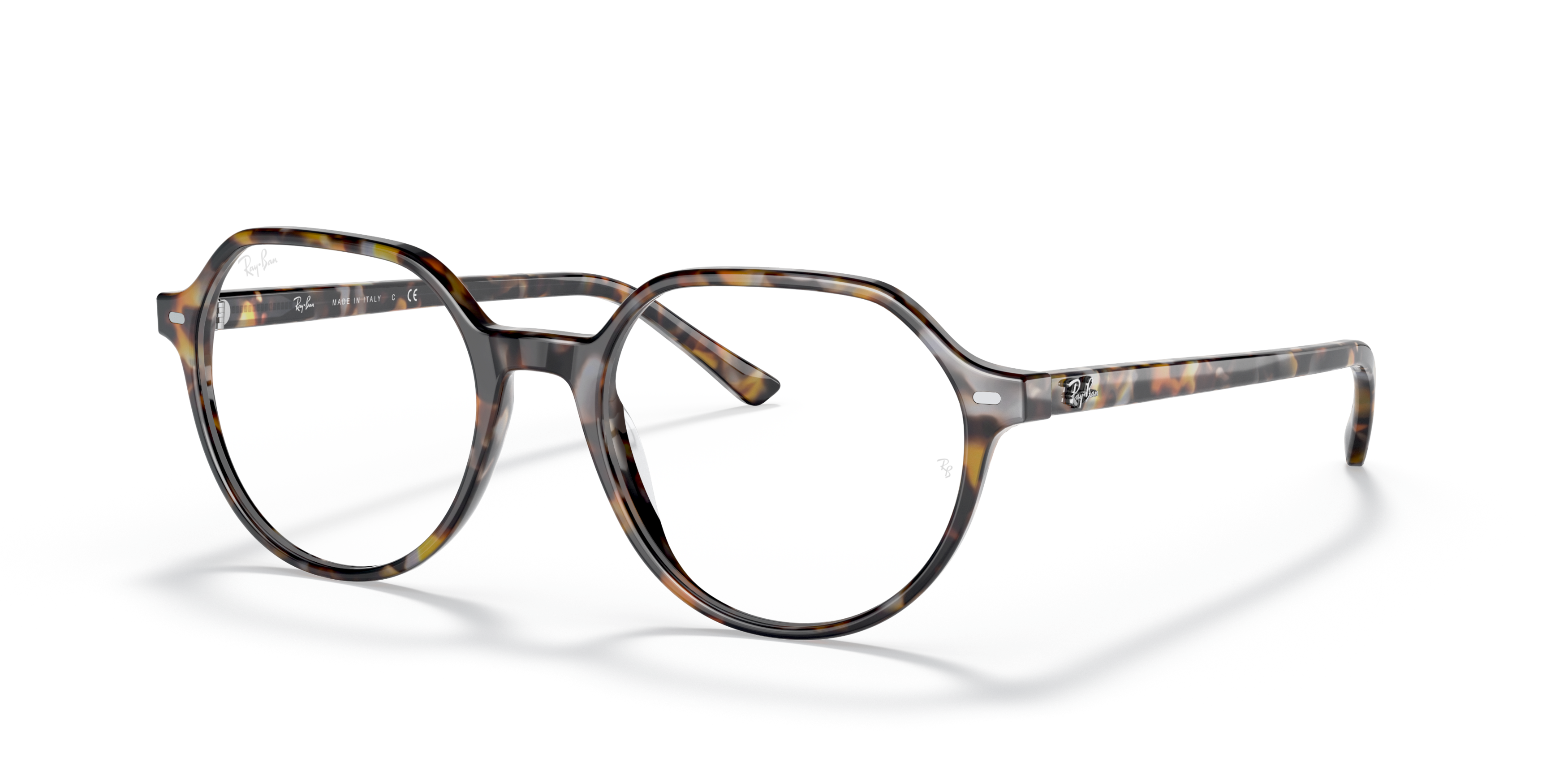 Angle_Left01 Ray-Ban RX 5395 Glasses Transparent / Havana