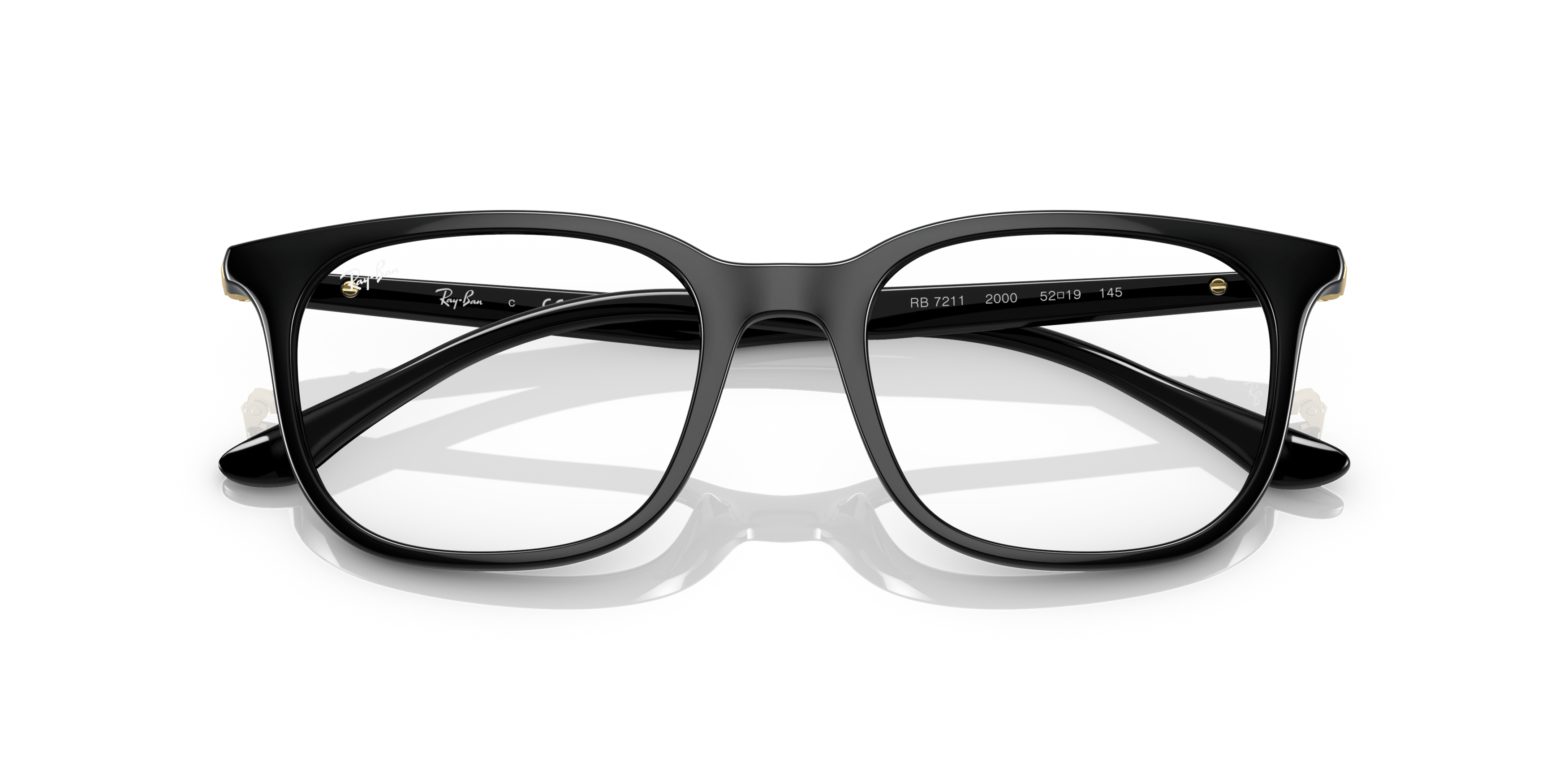 Folded Ray-Ban RX 7211 Glasses Transparent / Black