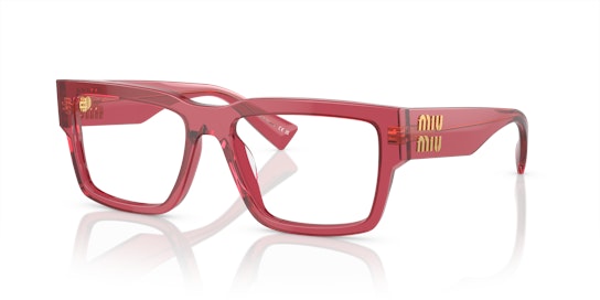 Miu Miu MU 02XV Glasses Transparent / Red, Transparent