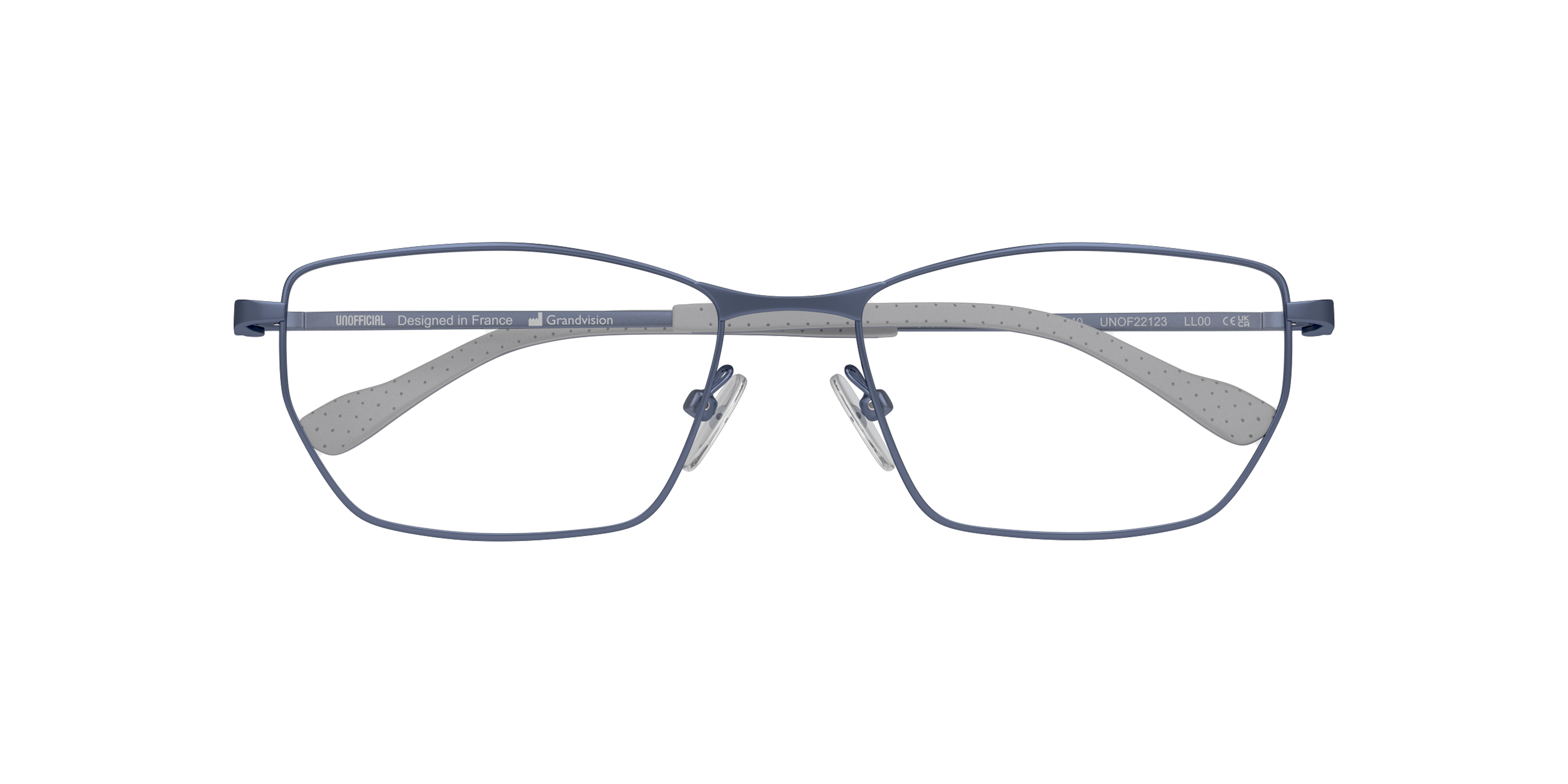 Folded Unofficial UNOM0326 (LL00) Glasses Transparent / Blue