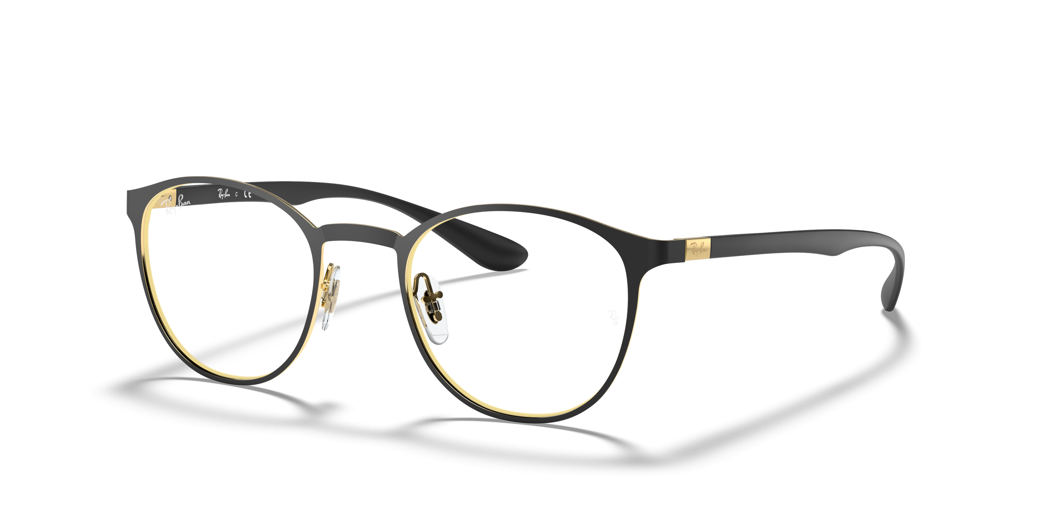 Angle_Left01 Ray-Ban RX 6355 Glasses Transparent / Black