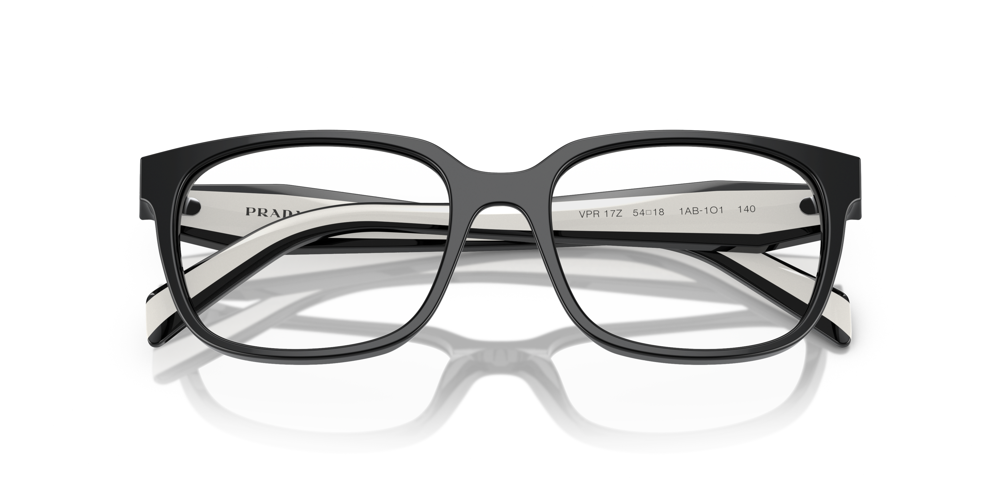 Folded Prada PR 17ZV (15J1O1) Glasses Transparent / Transparent