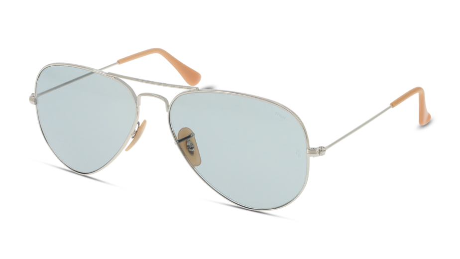 Angle_Left01 Ray-Ban Aviator Washed Evolve RB3025 9065I5 Blauw / Zilver