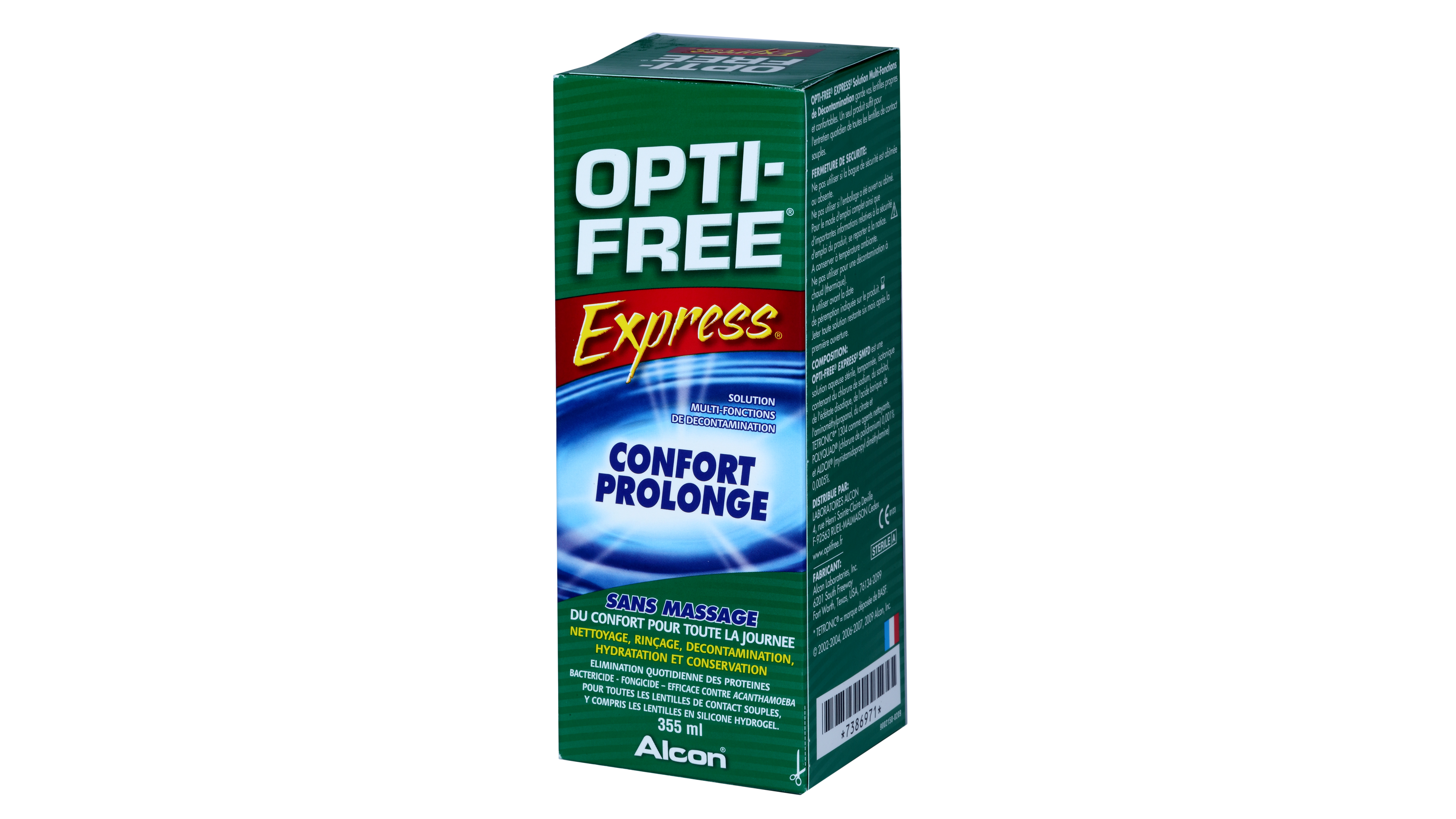 Front OPTI-FREE Opti-Free Express - 355 ml. FLACON SIMPLE (250 À 360ML)