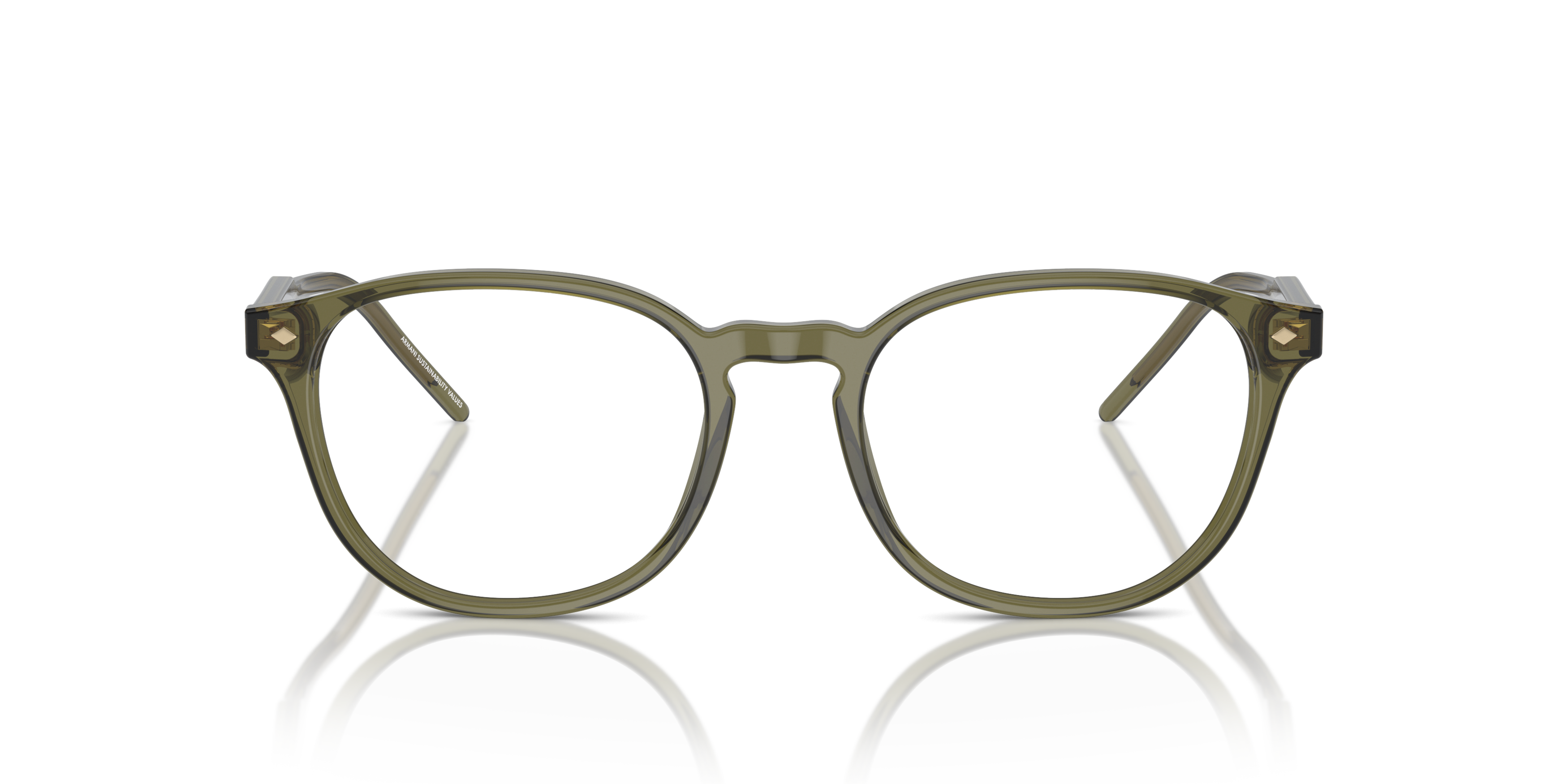 Front Giorgio Armani AR 7259 Glasses Transparent / Transparent, Clear