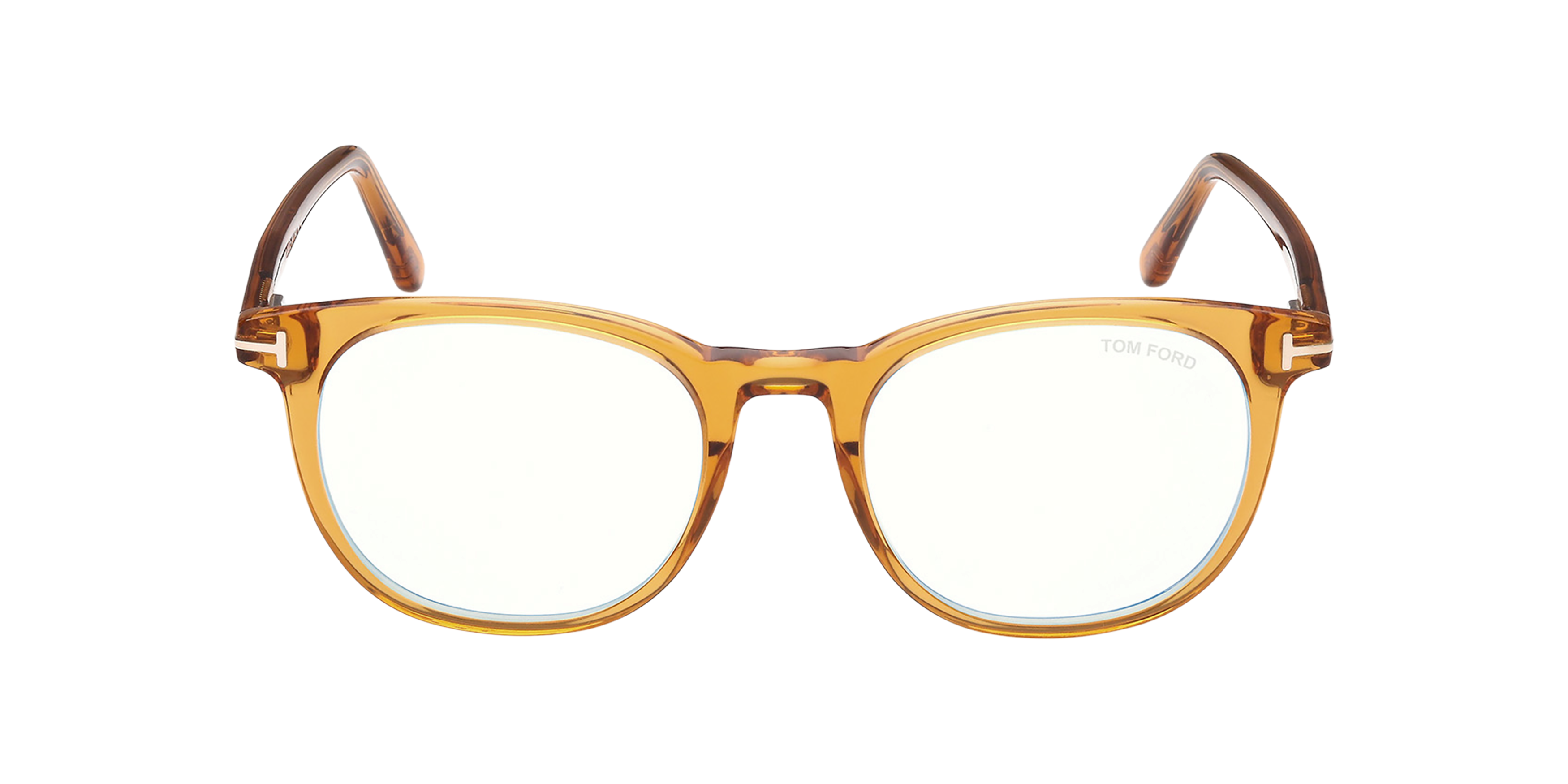 Front Tom Ford FT 5754-B (041) Glasses Transparent / Yellow