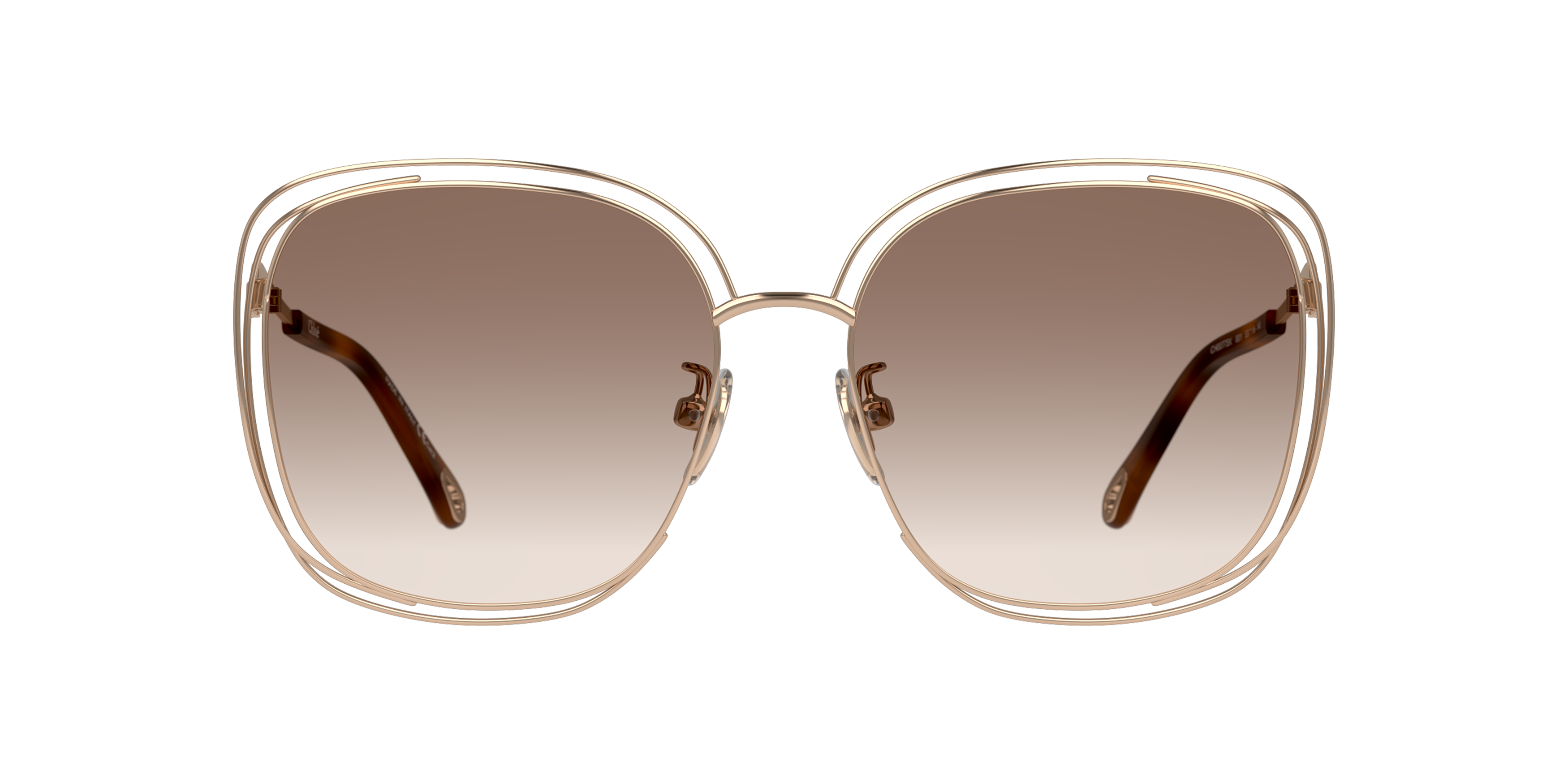 Front Chloe CH 0077SK (002) Sunglasses Brown / Gold