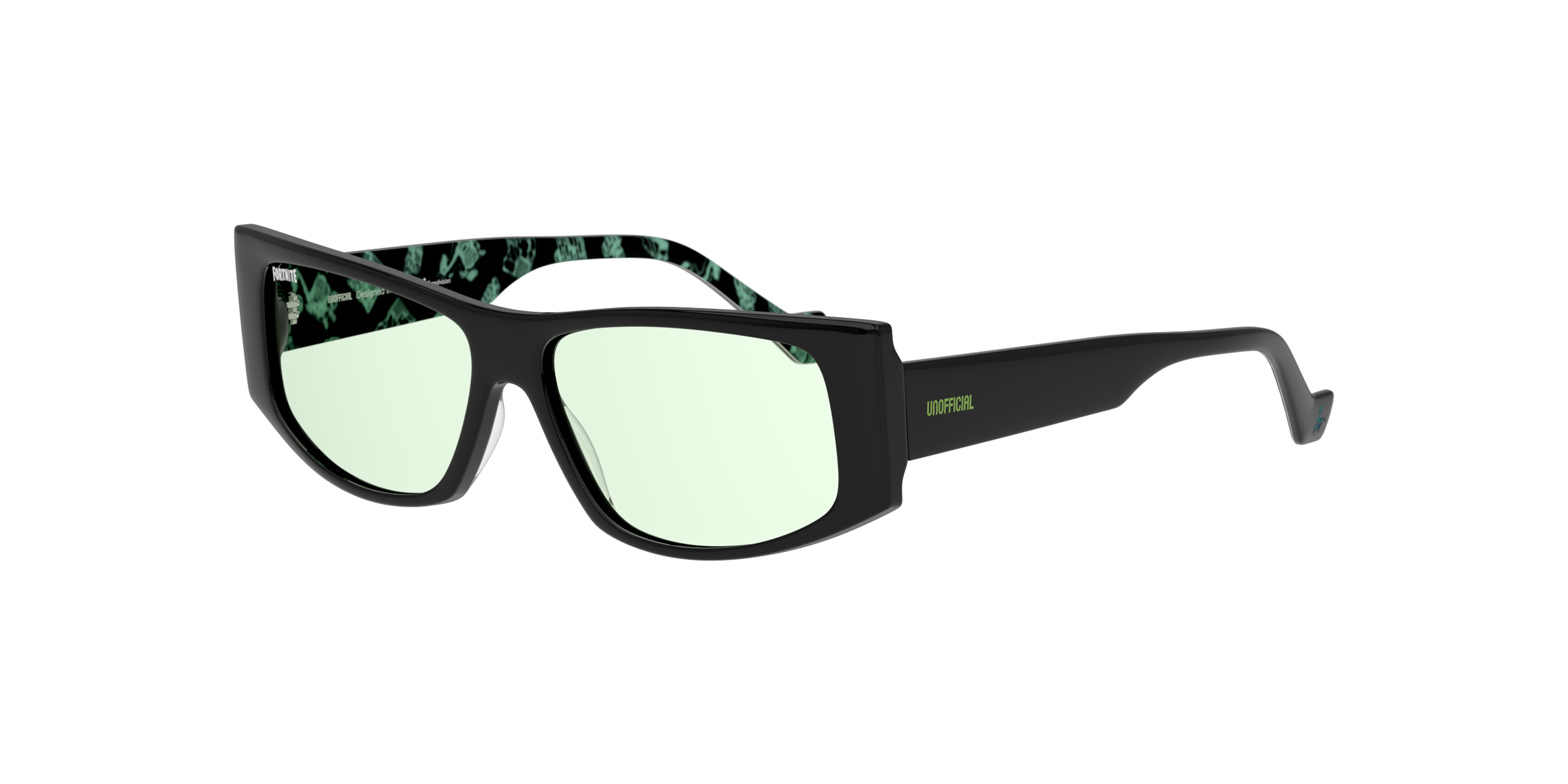 Angle_Left01 Fortnite with Unofficial UNSU0145 Sunglasses Green / Black