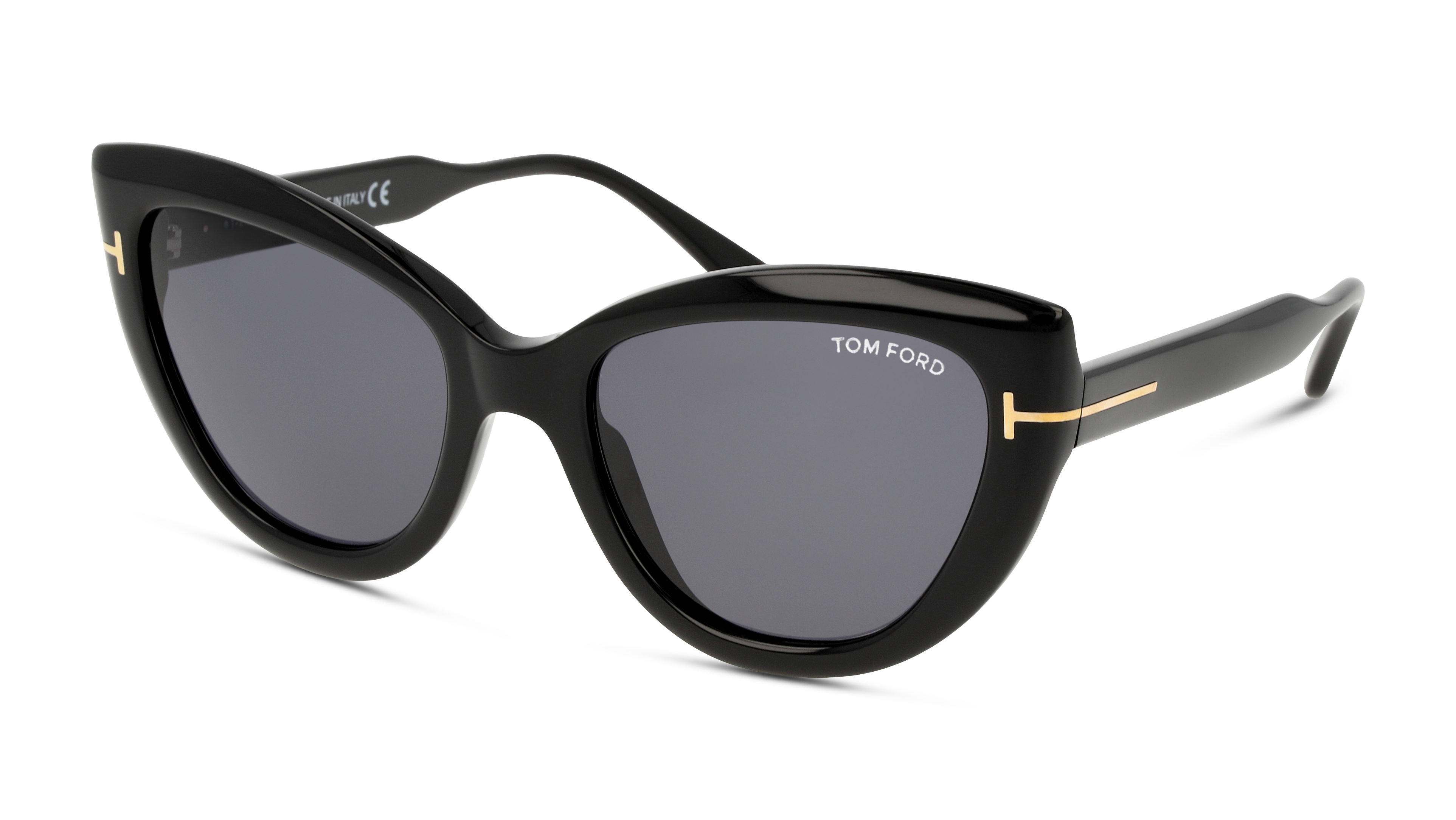 Angle_Left01 Tom Ford Anya FT 762 (01A) Sunglasses Grey / Black