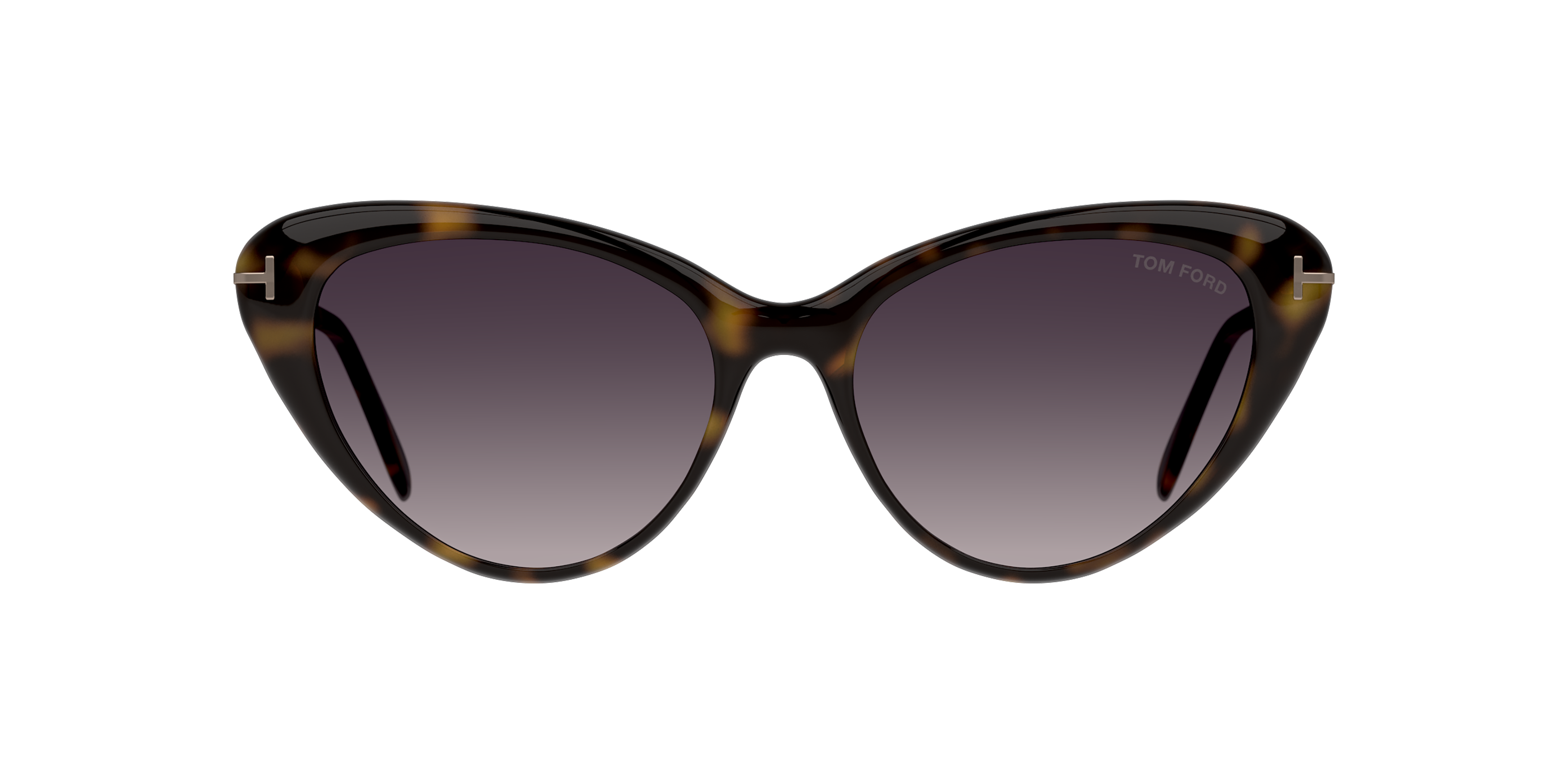 Front Tom Ford Harlow FT0869 (52T) Sunglasses Brown / Havana