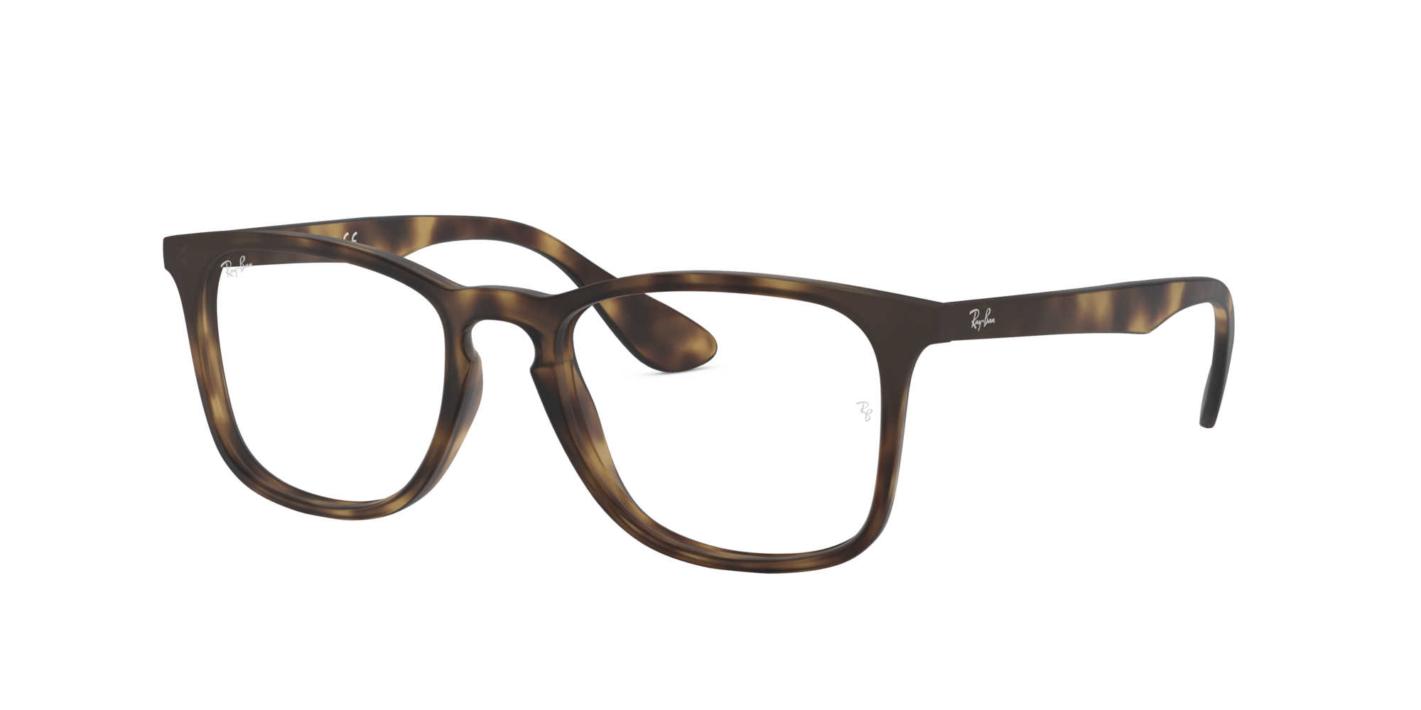 Angle_Left01 Ray-Ban RX 7074 (5365) Glasses Transparent / Tortoise Shell