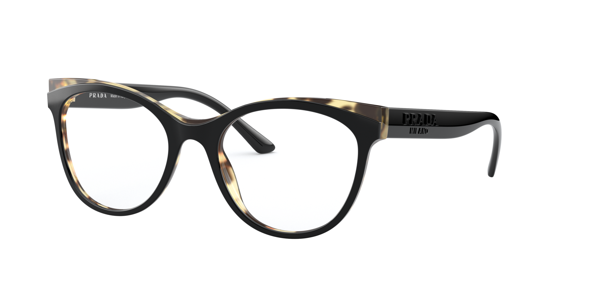 Angle_Left01 Prada PR 05WV (3891O1) Glasses Transparent / Black