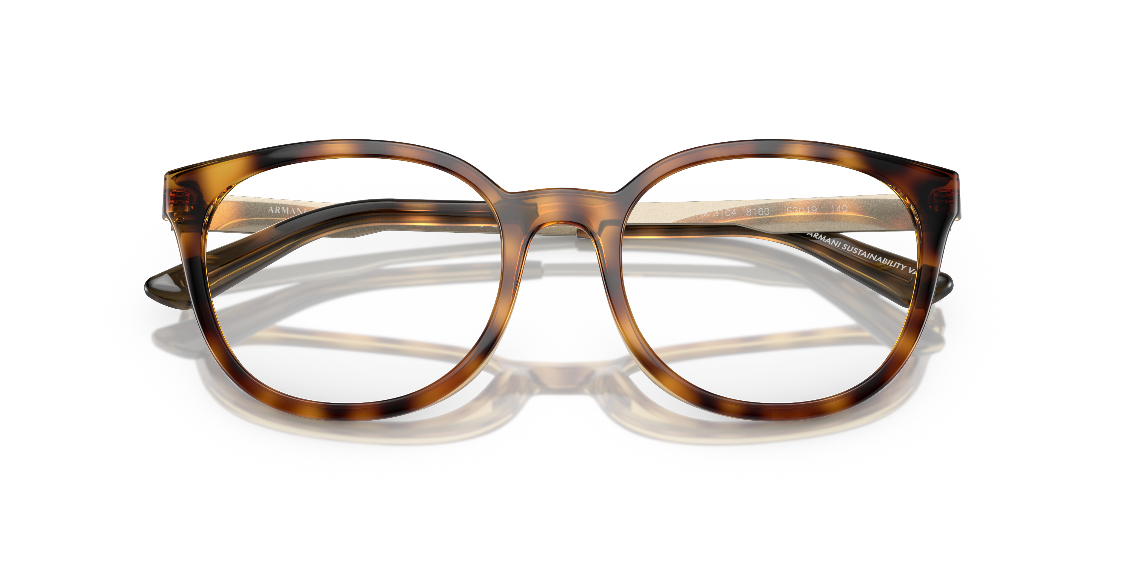 Folded Armani Exchange AX 13104 Glasses Transparent / Gold