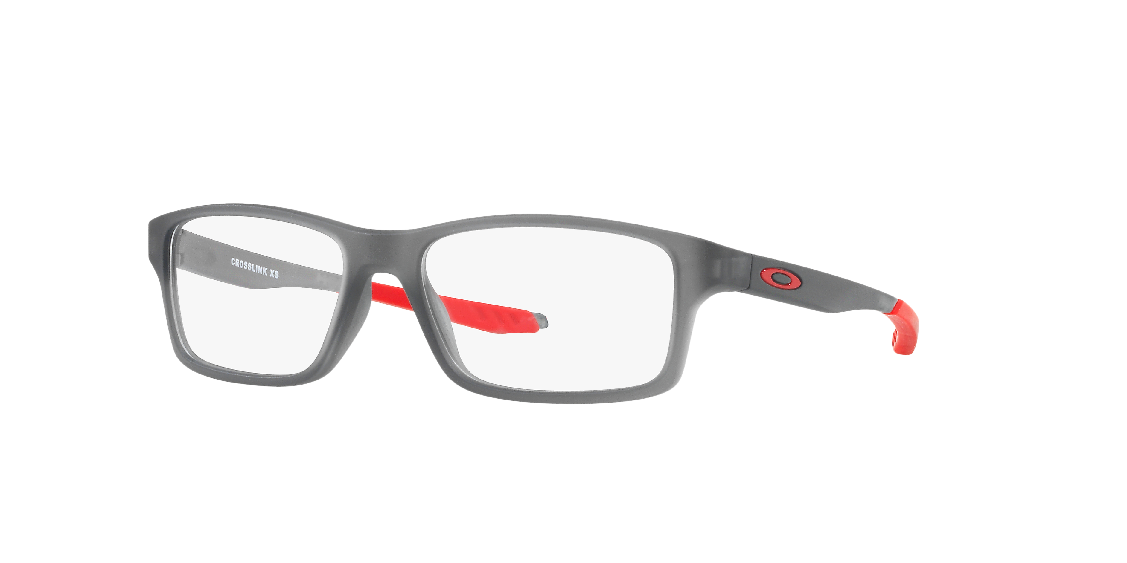 Angle_Left01 Oakley Crosslink Xs OY 8002 Youth Glasses Transparent / Grey