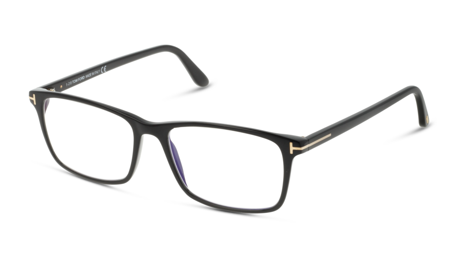 Angle_Left01 Tom Ford FT 5584-B Glasses Transparent / Black