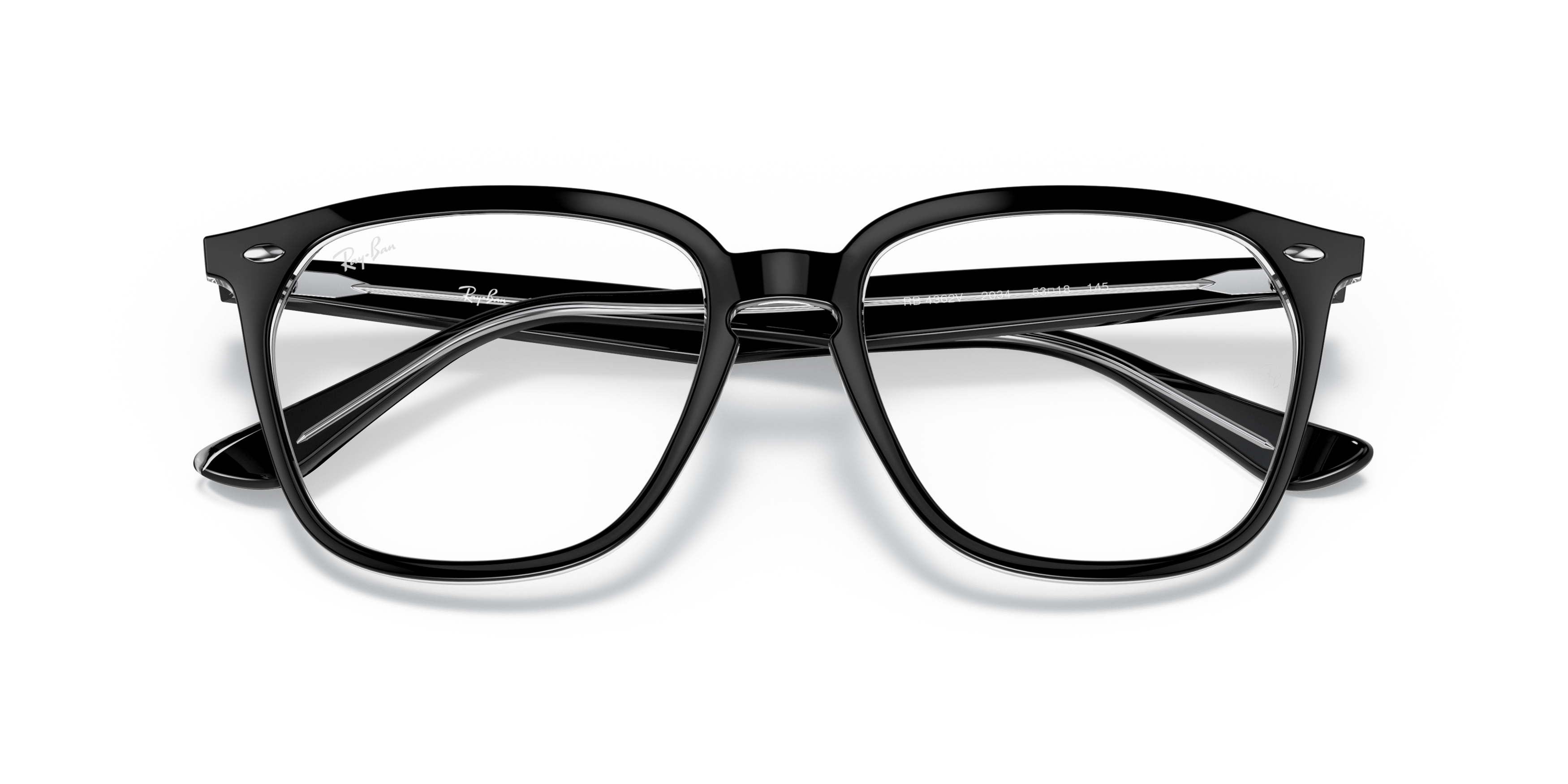 Folded Ray-Ban RX 4362V (2034) Glasses Transparent / Black