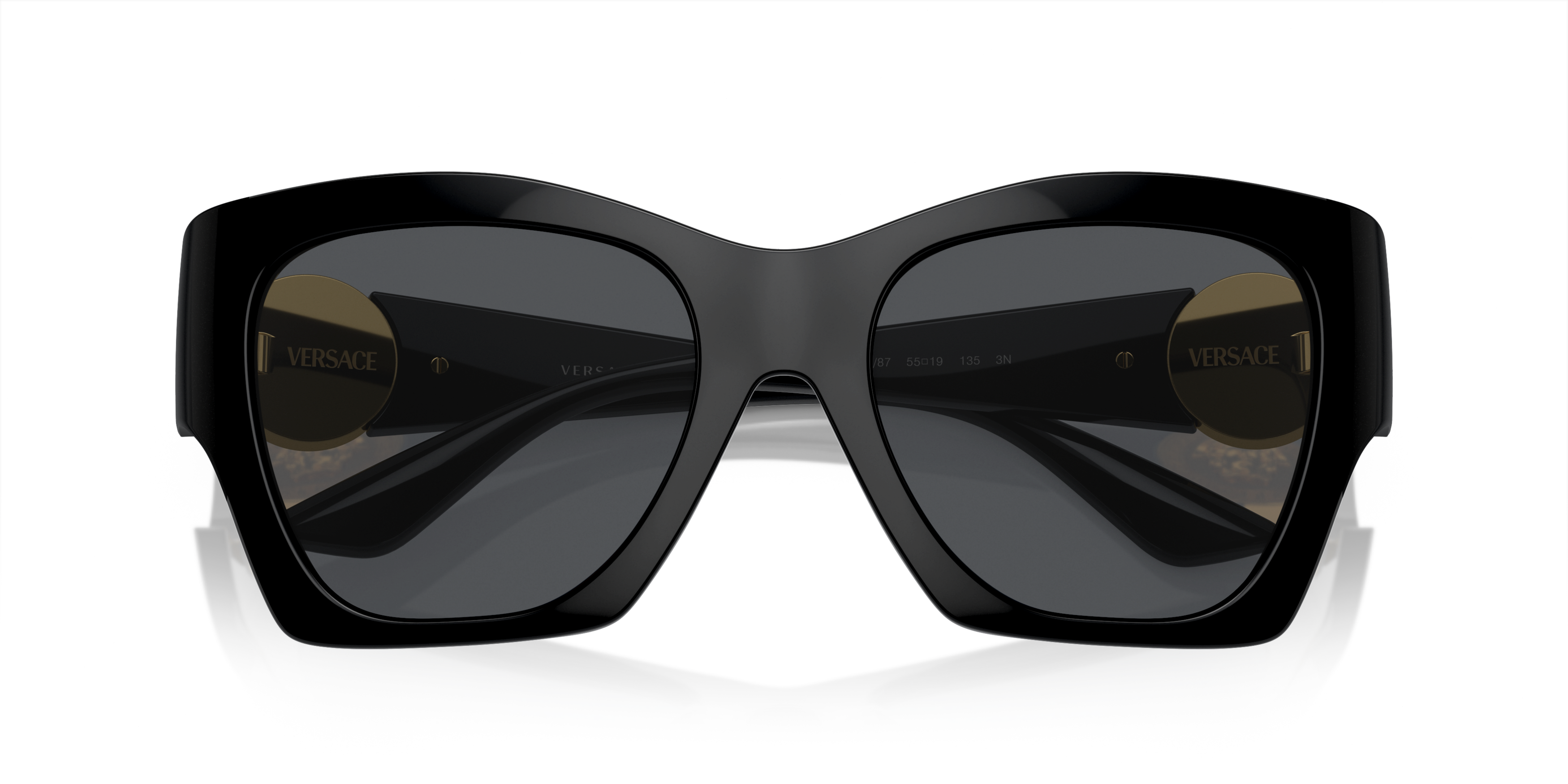 Folded Versace VE 4452 Sunglasses Grey / Black