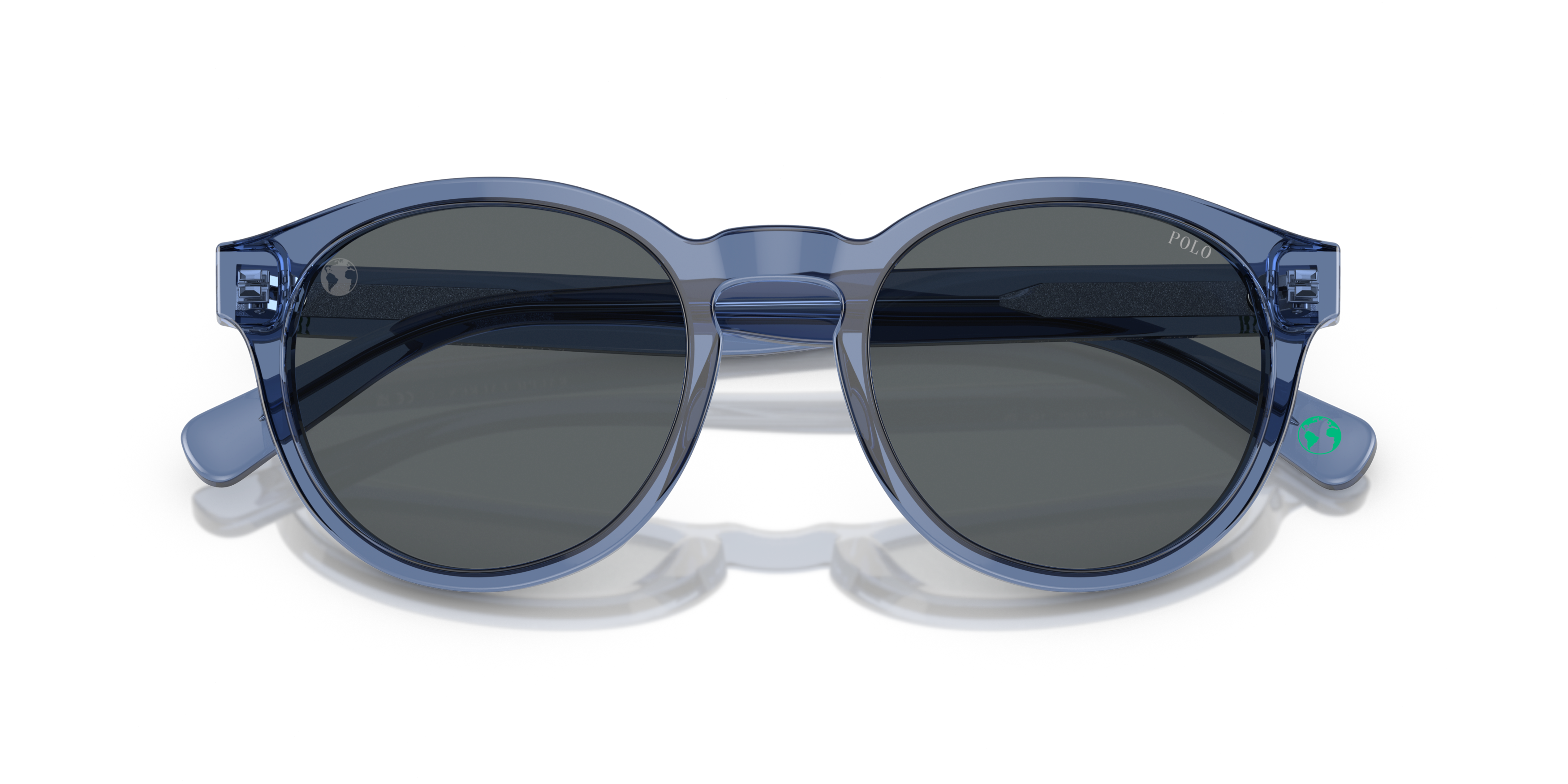 Folded Polo Ralph Lauren PH 4192 Sunglasses Grey / Transparent, Blue