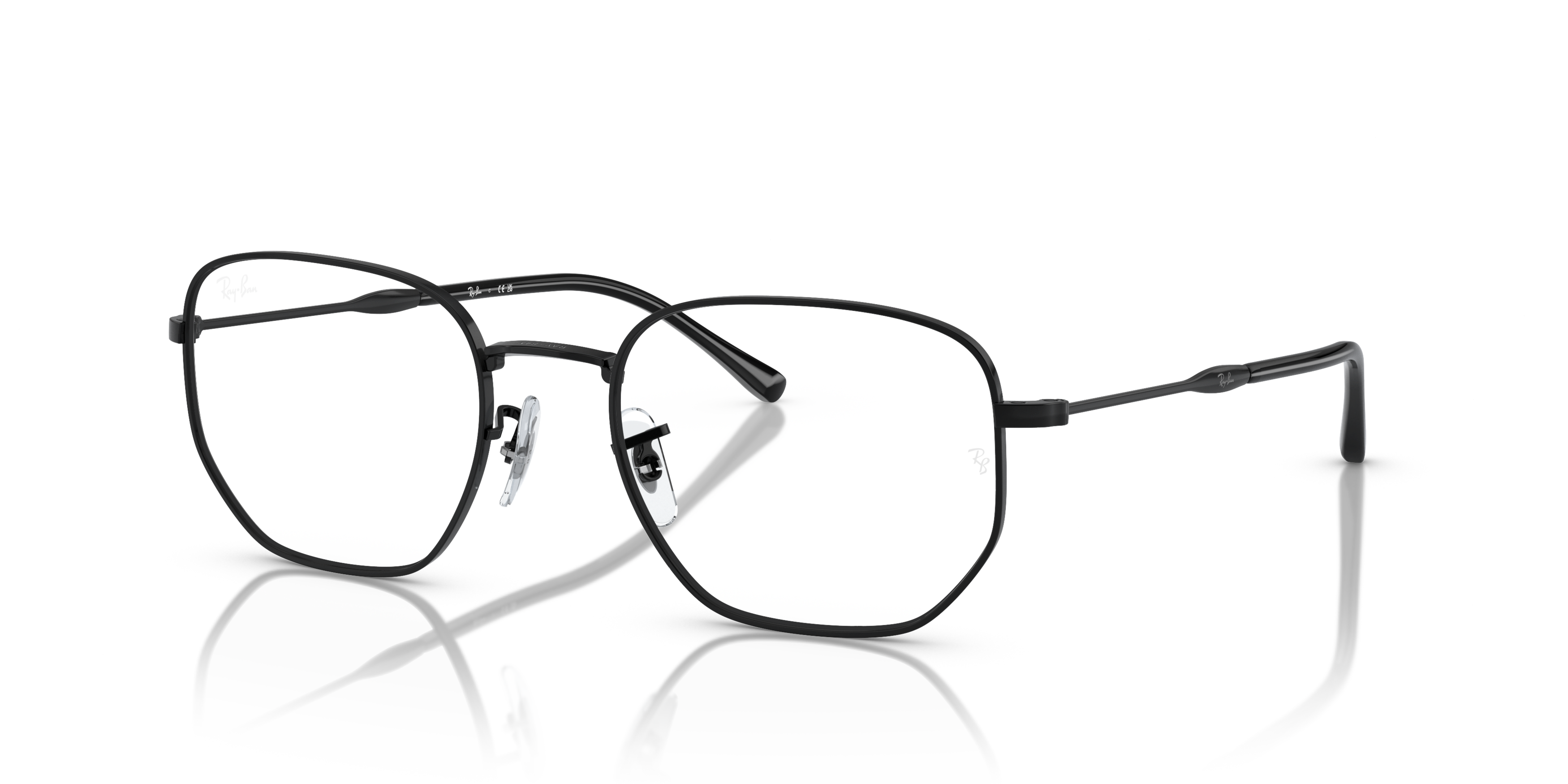 Angle_Left01 Ray-Ban RX 6496 Glasses Transparent / Black