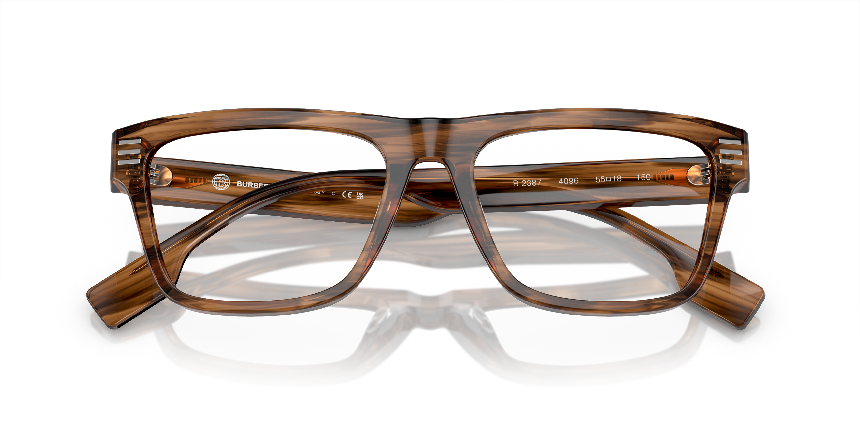 Folded Burberry BE 2387 Glasses Transparent / Brown