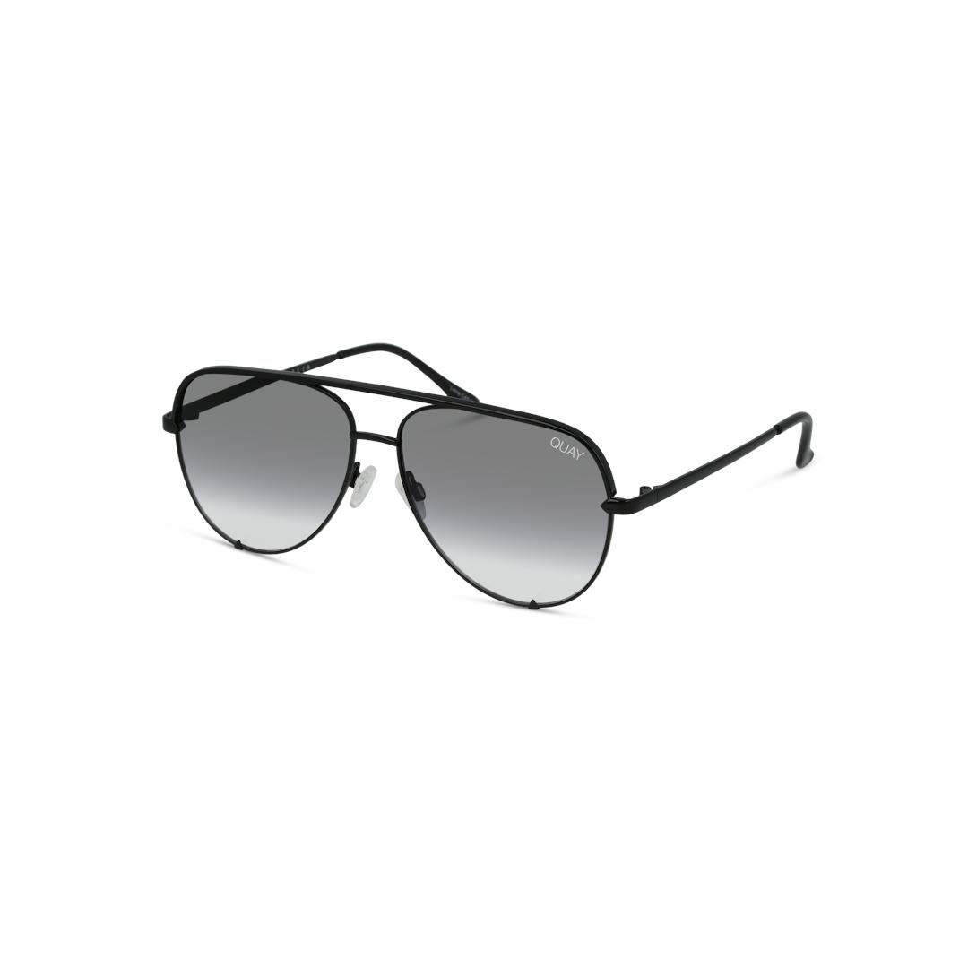 Quay Australia High Key Mini Lunettes de Soleil Homme - Pilote Noir