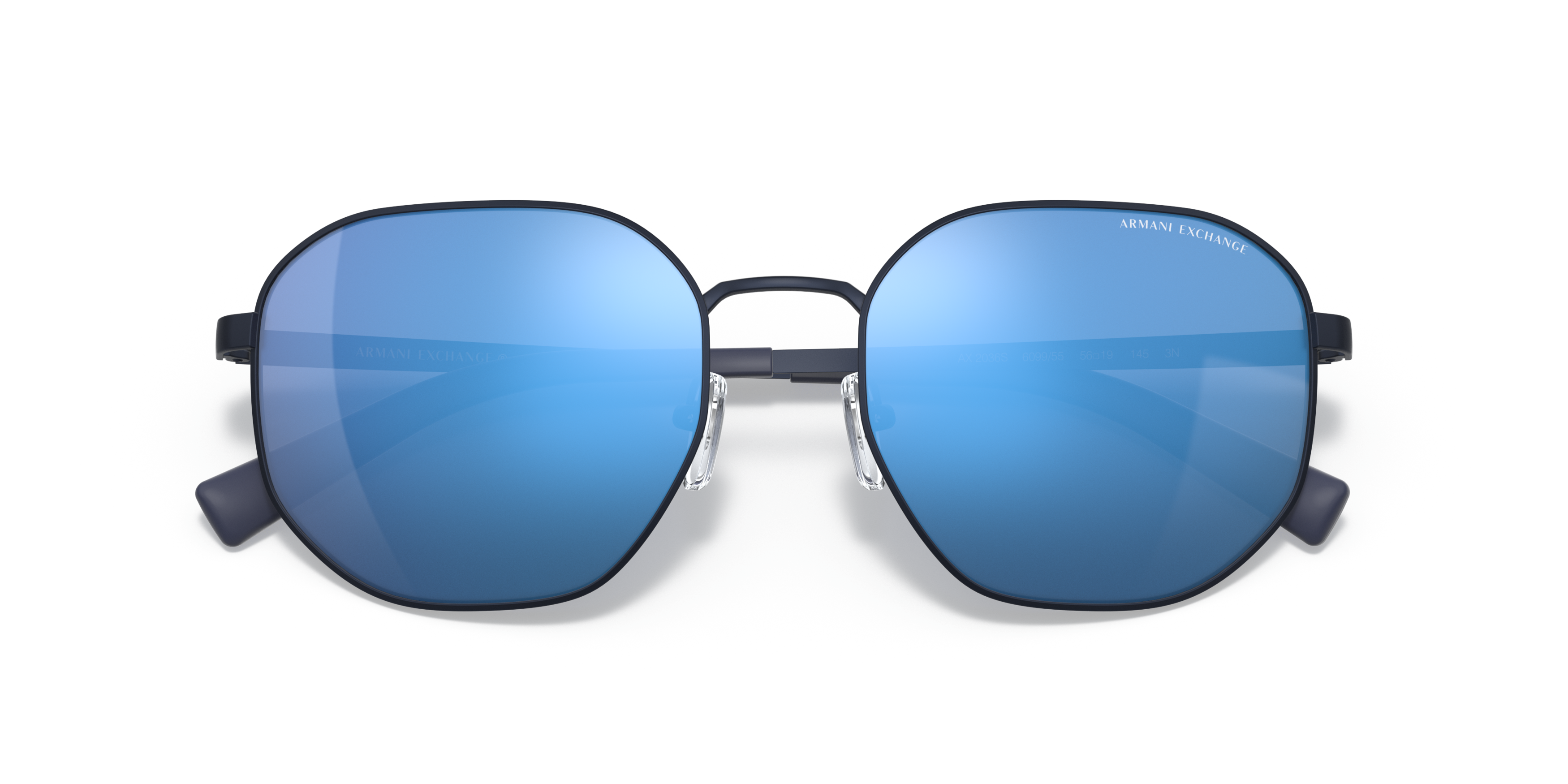 Folded Armani Exchange AX 2036S (609955) Sunglasses Blue / Blue