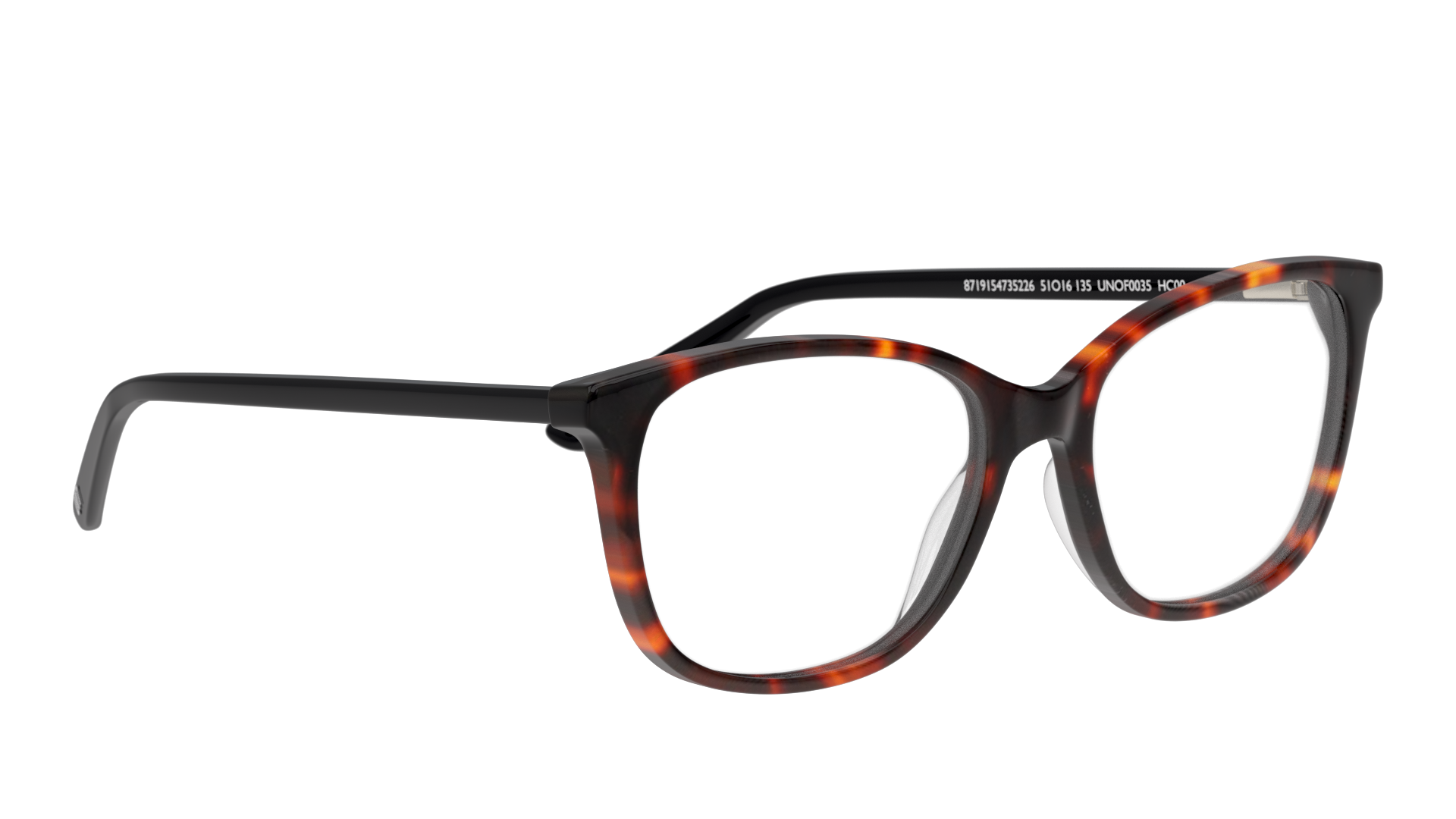 Angle_Right01 Unofficial UNOF0035 (HB00) Glasses Transparent / Tortoise Shell