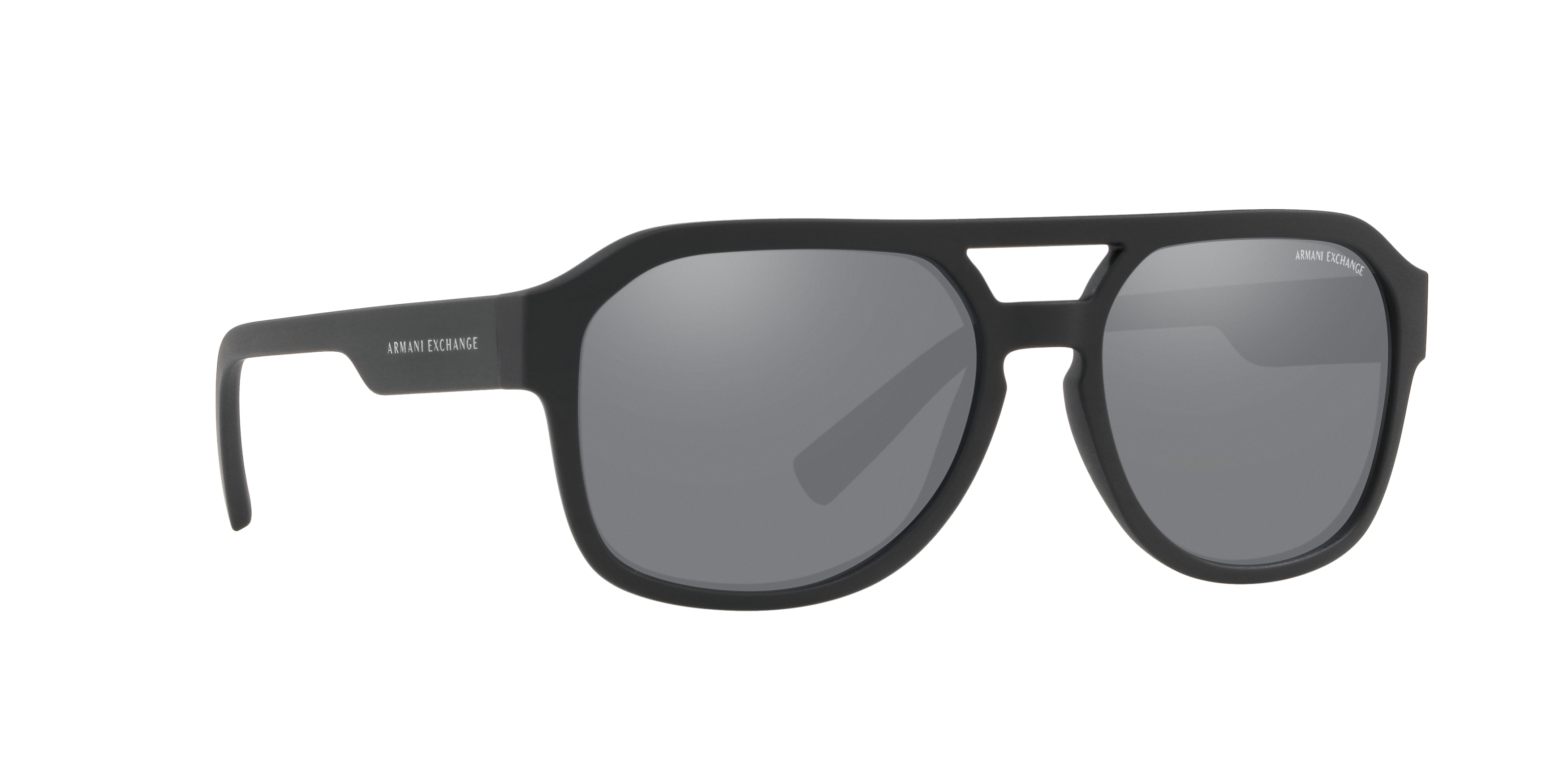 Angle_Right01 Armani Exchange AX 4074S (80786G) Sunglasses Grey / Black