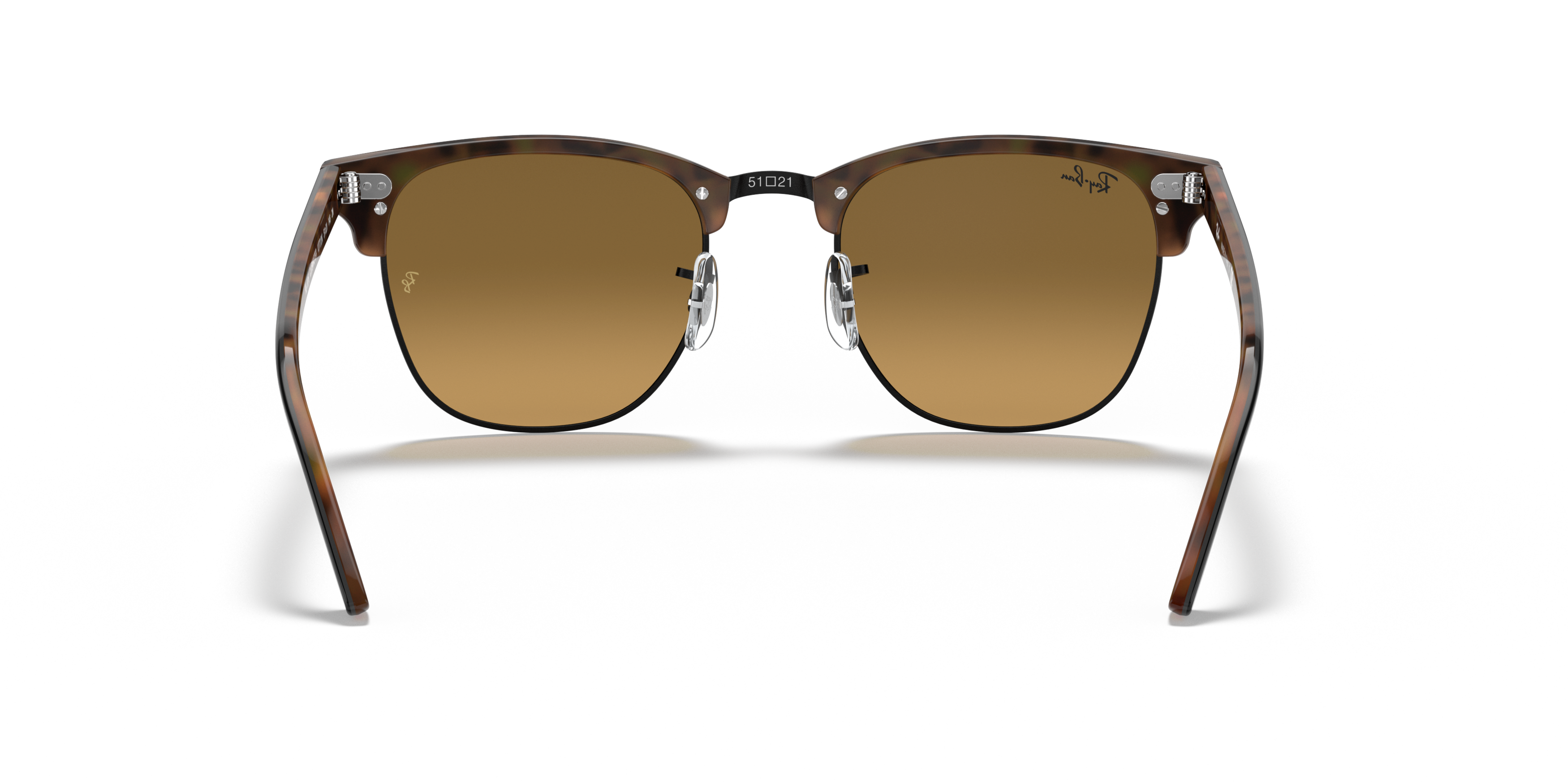 Detail02 Ray-Ban Clubmaster Color Mix RB3016 12773K Bruin / Zwart