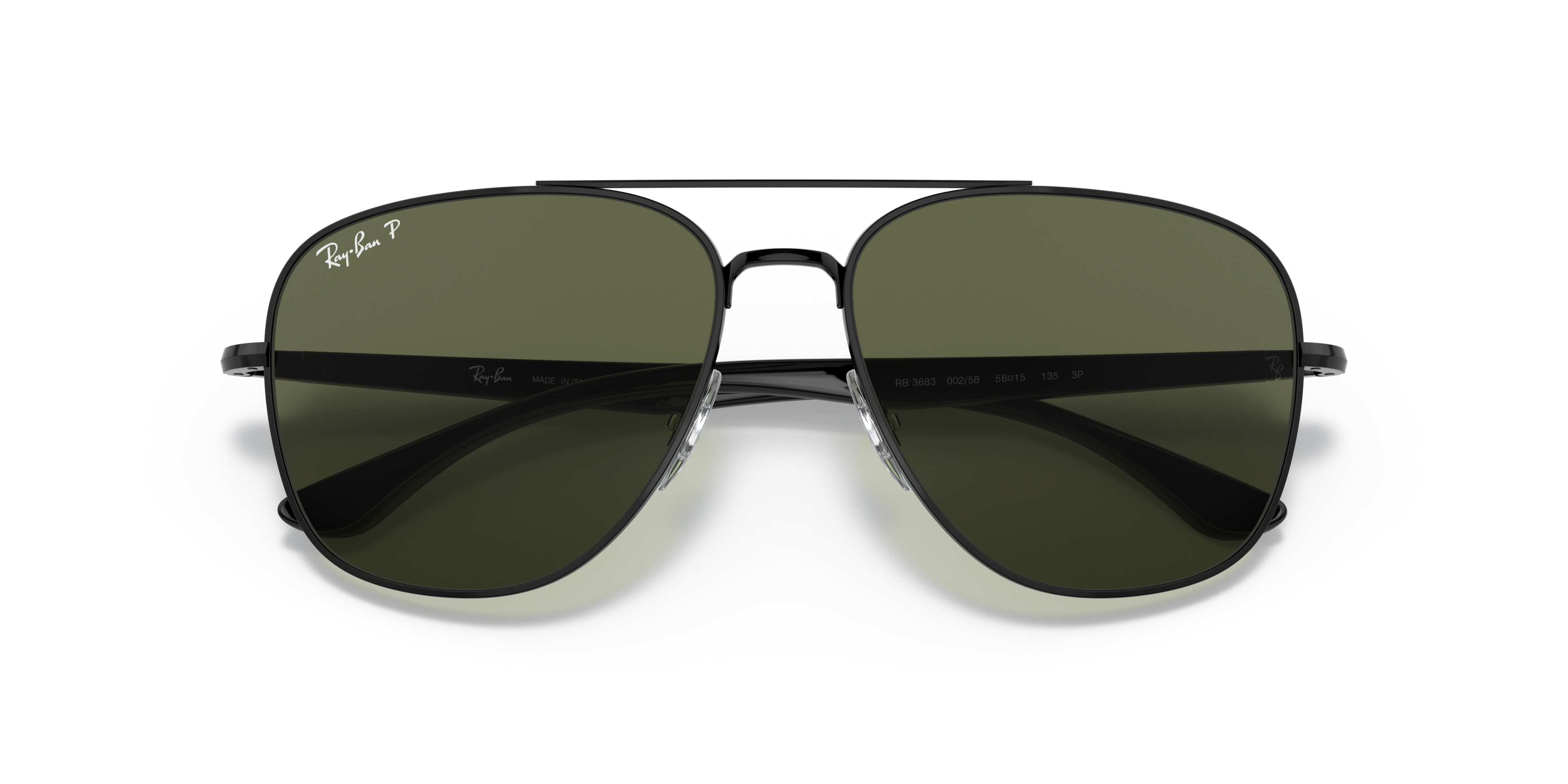 Folded Ray-Ban RB 3683 (3683) Sunglasses Green / Black