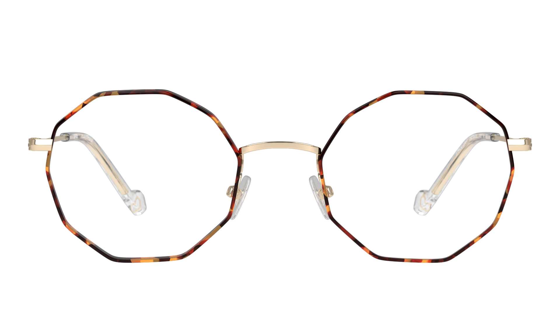 Front Unofficial UNOF0076 (HD00) Glasses Transparent / Havana