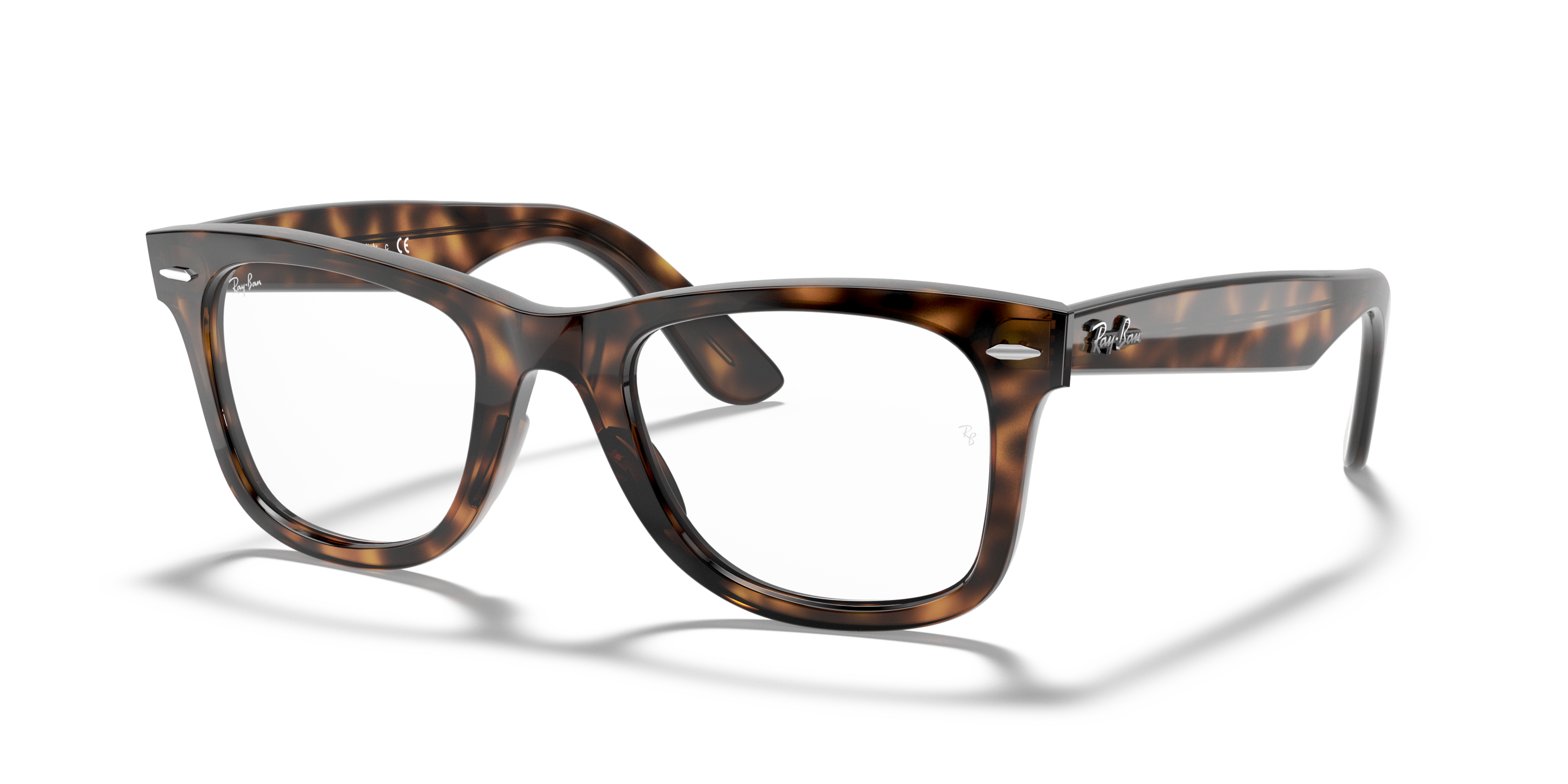 Angle_Left01 Ray-Ban Wayfarer Ease RX 4340V (2012) Glasses Transparent / Havana