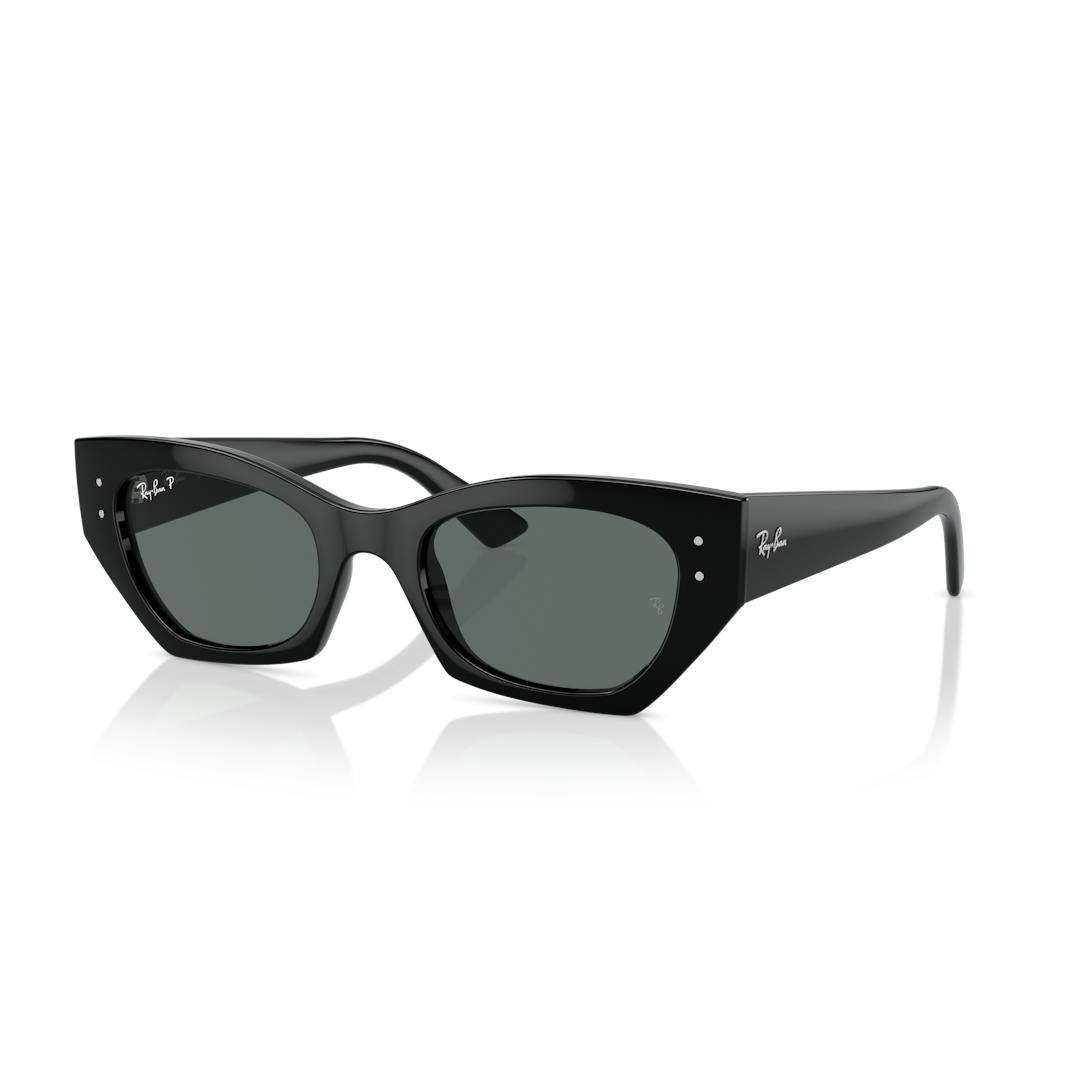 Ray-Ban Zena Bio Based 0RB4430 Solbriller - Runde Sort Polariserede Linser